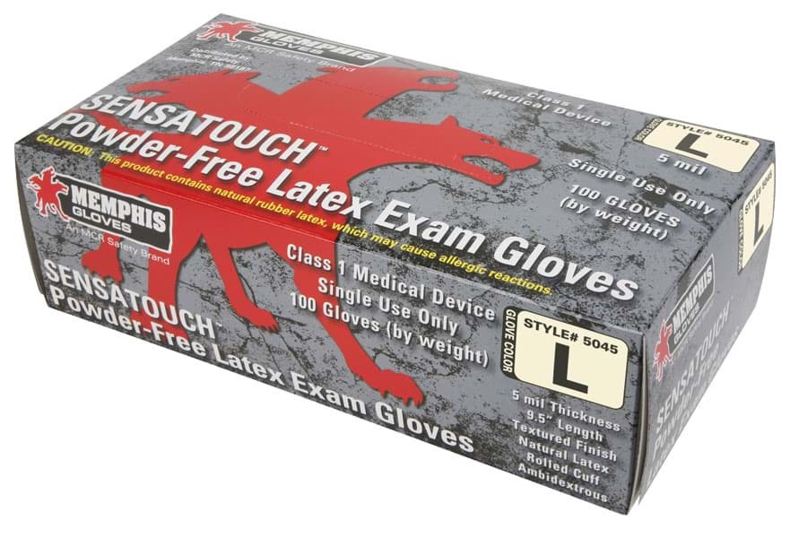 Picture of Disposable Chemical Glove Latex 5mil. Non-Powdered Textured – S