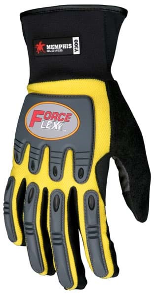 Picture of Glove MCR ForceFlex Top Yellow Palm Synthetic Leather Wrist Slip-On - L