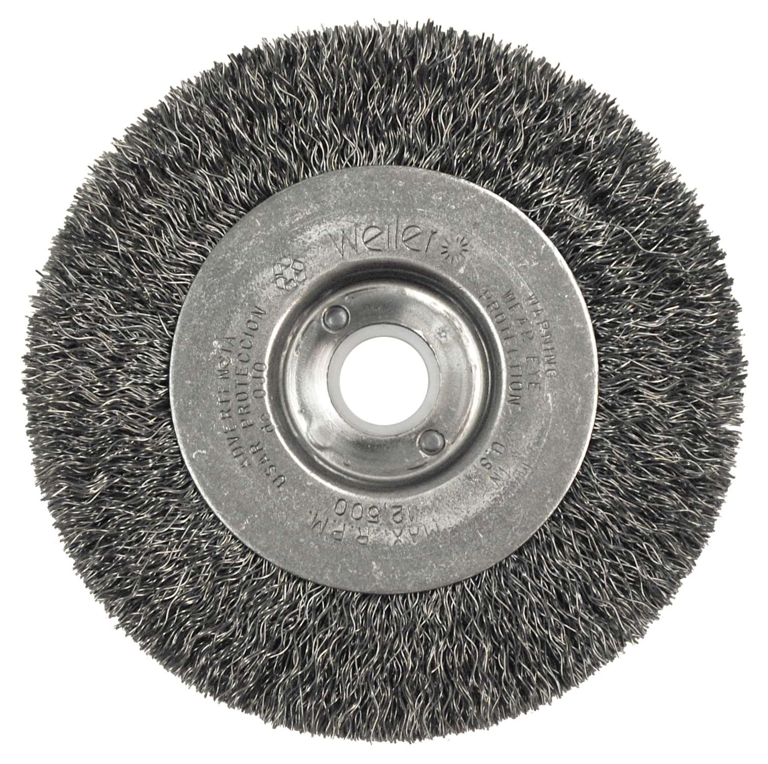 Picture of 4" Narrow Face Crimped Wire Wheel, .0118" Steel Fill, 5/8"-1/2" Arbor Hole