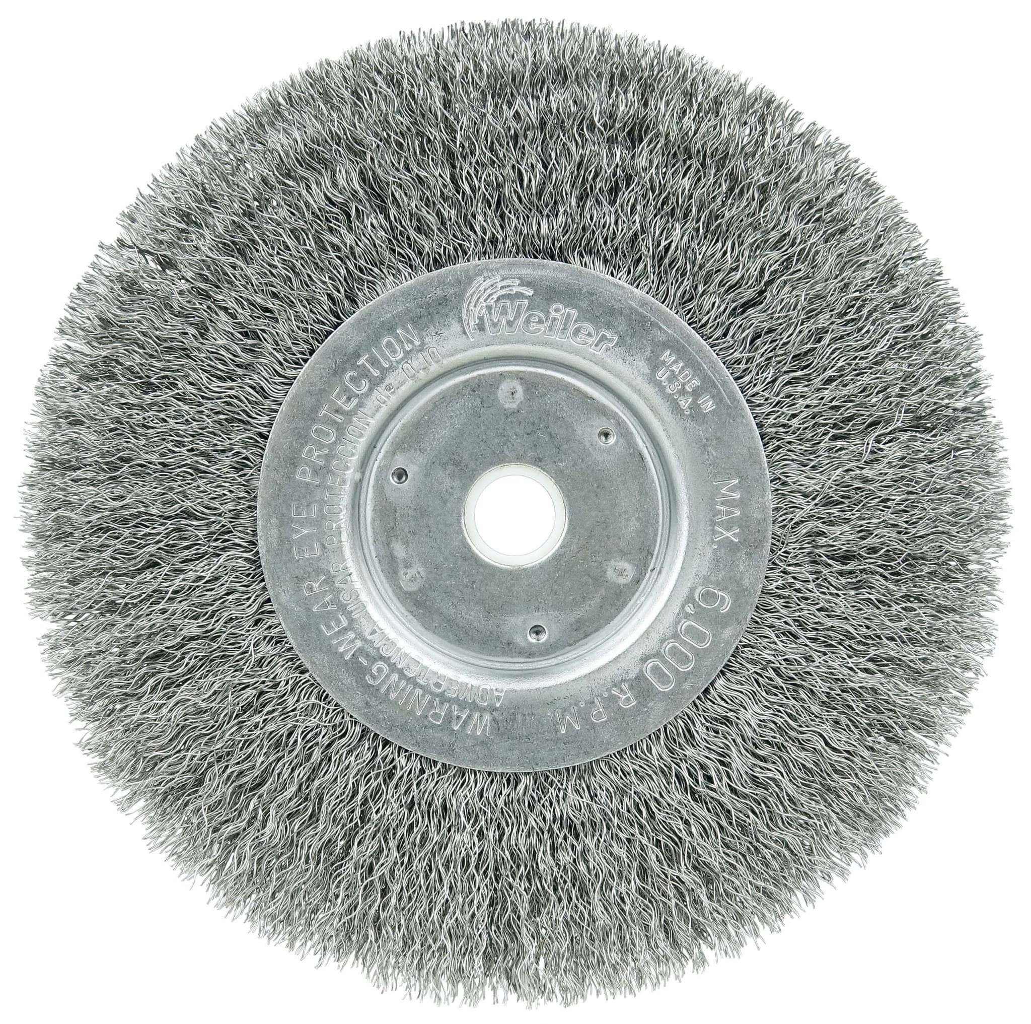 Picture of 6" Narrow Face Crimped Wire Wheel, .0104" Steel Fill, 5/8"-1/2" Arbor Hole