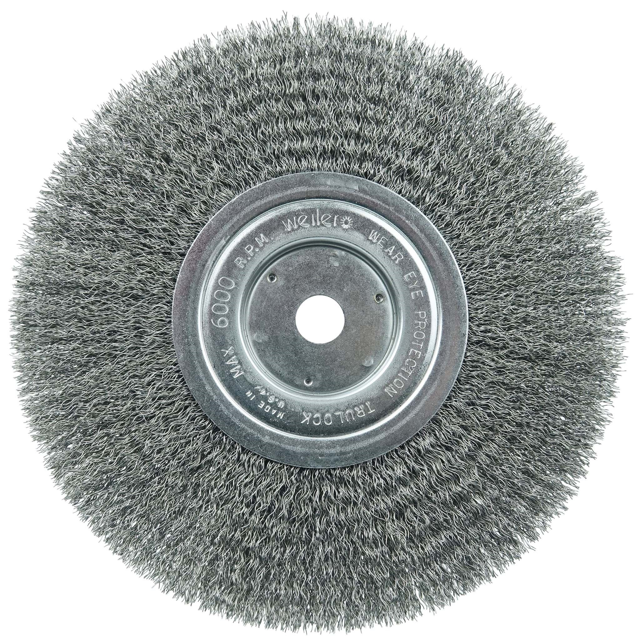 Picture of 8" Narrow Face Crimped Wire Wheel, .0104" Steel Fill, 5/8" Arbor Hole