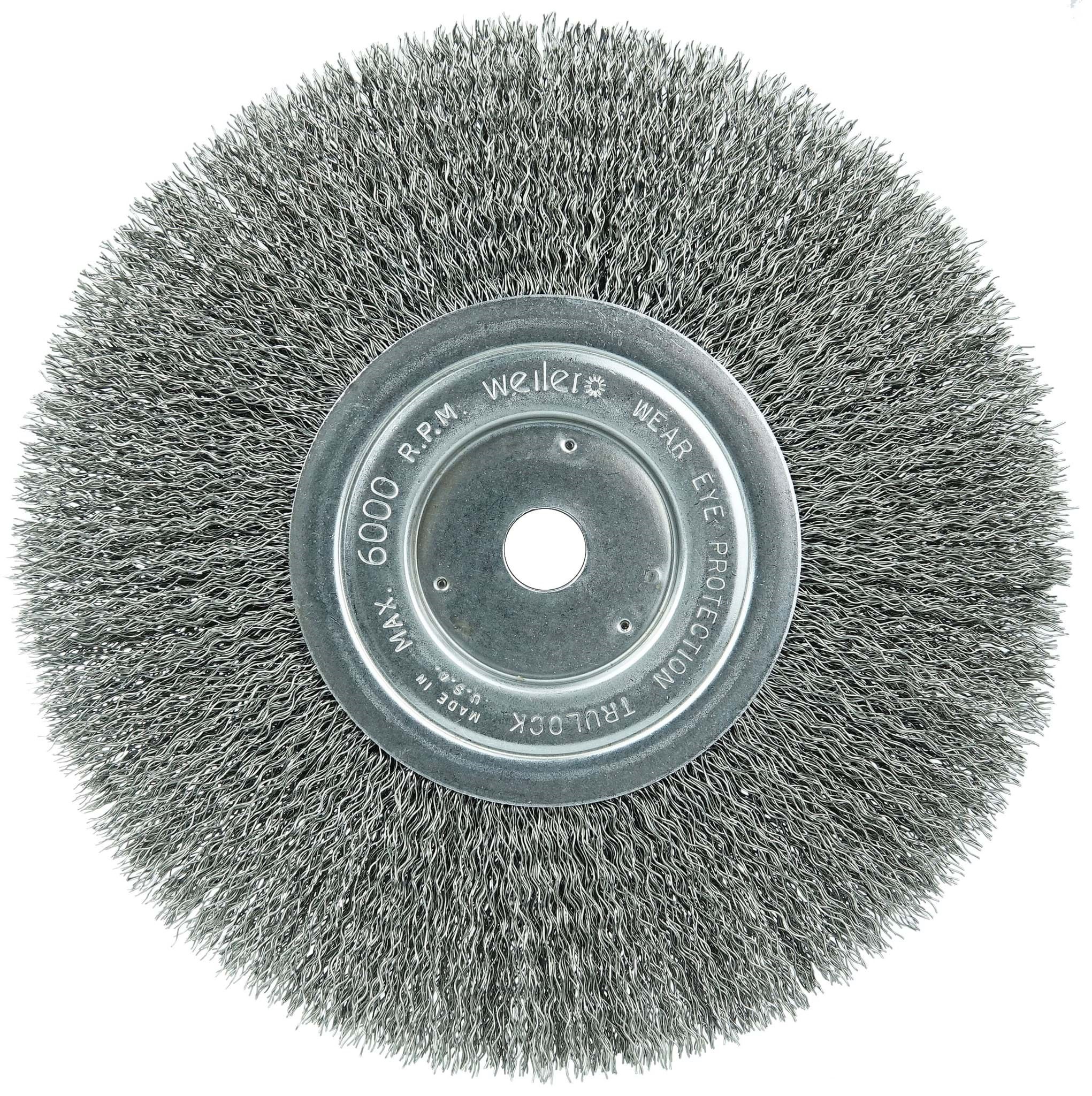 Picture of 8" Narrow Face Crimped Wire Wheel, .014" Steel Fill, 5/8" Arbor Hole