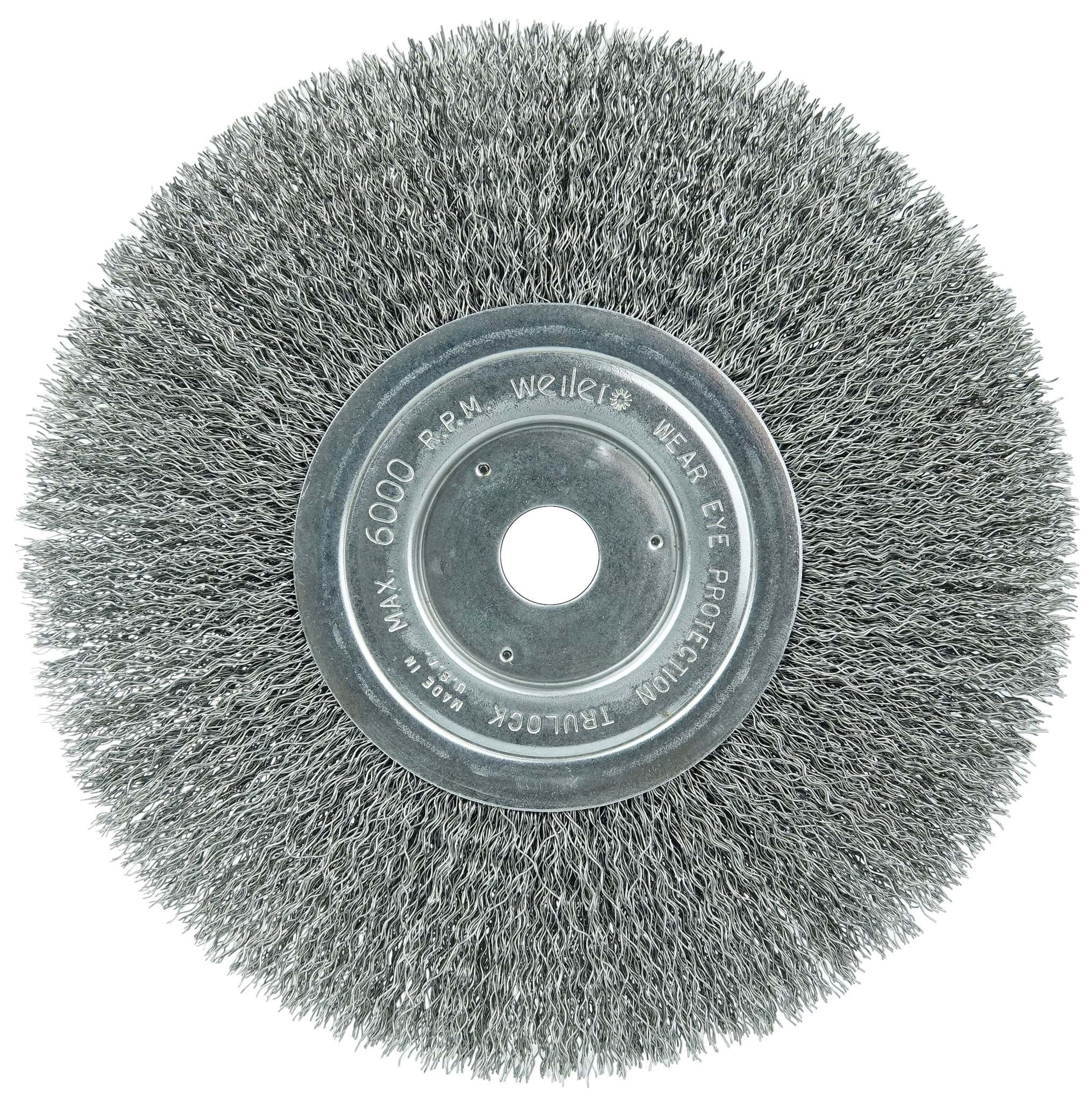 Picture of 8" Narrow Face Crimped Wire Wheel, .014" Steel Fill, 3/4" Arbor Hole