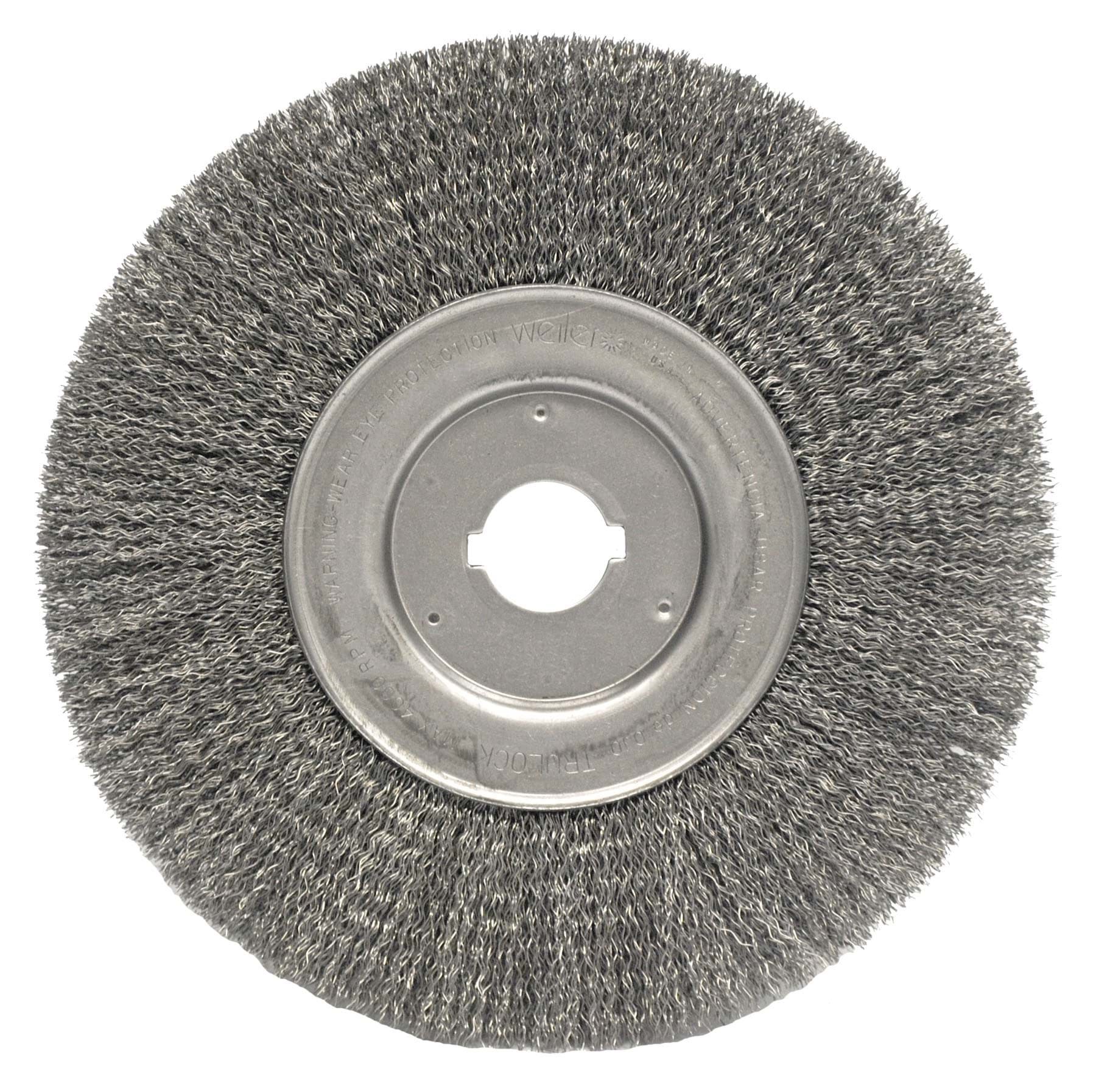 Picture of 10" Narrow Face Crimped Wire Wheel, .014" Steel Fill, 1-1/4" Arbor Hole