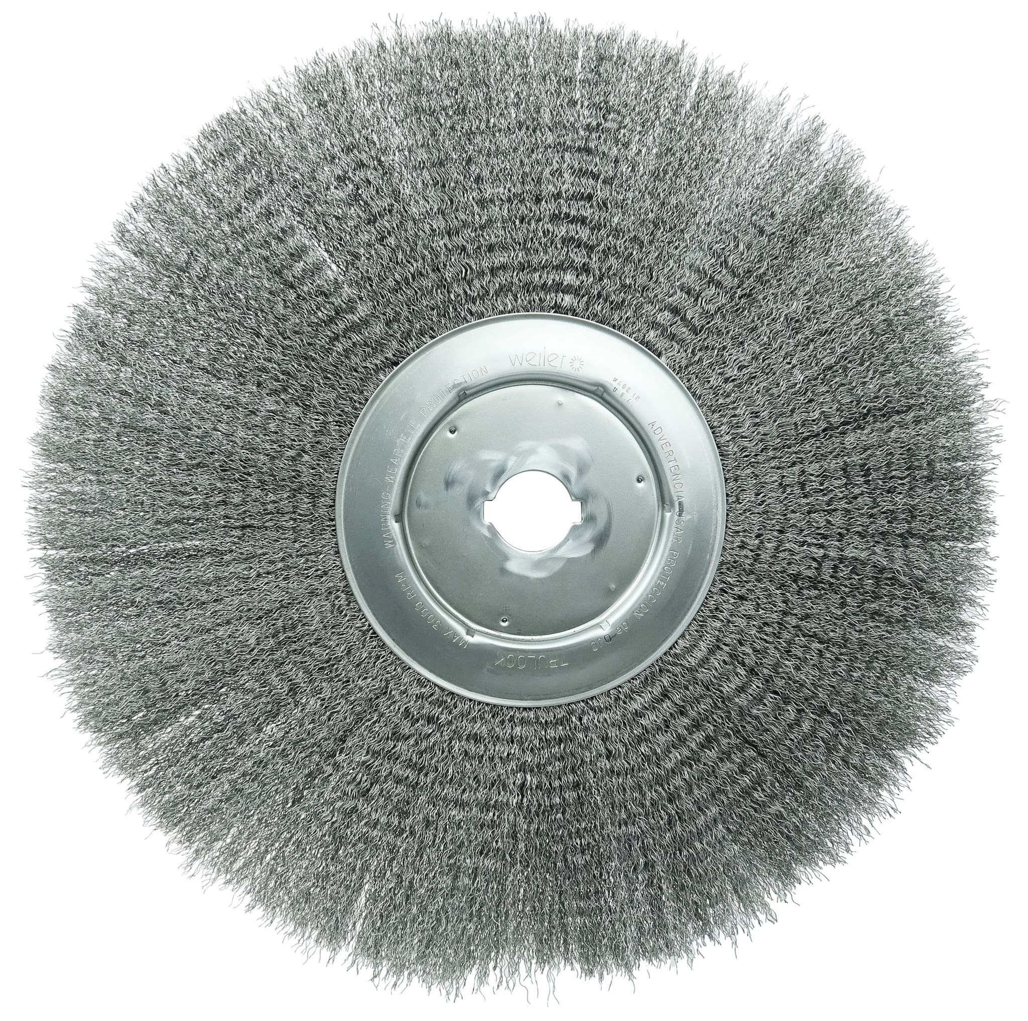 Picture of 15" Narrow Face Crimped Wire Wheel, .0118" Steel Fill, 1-1/4" Arbor Hole