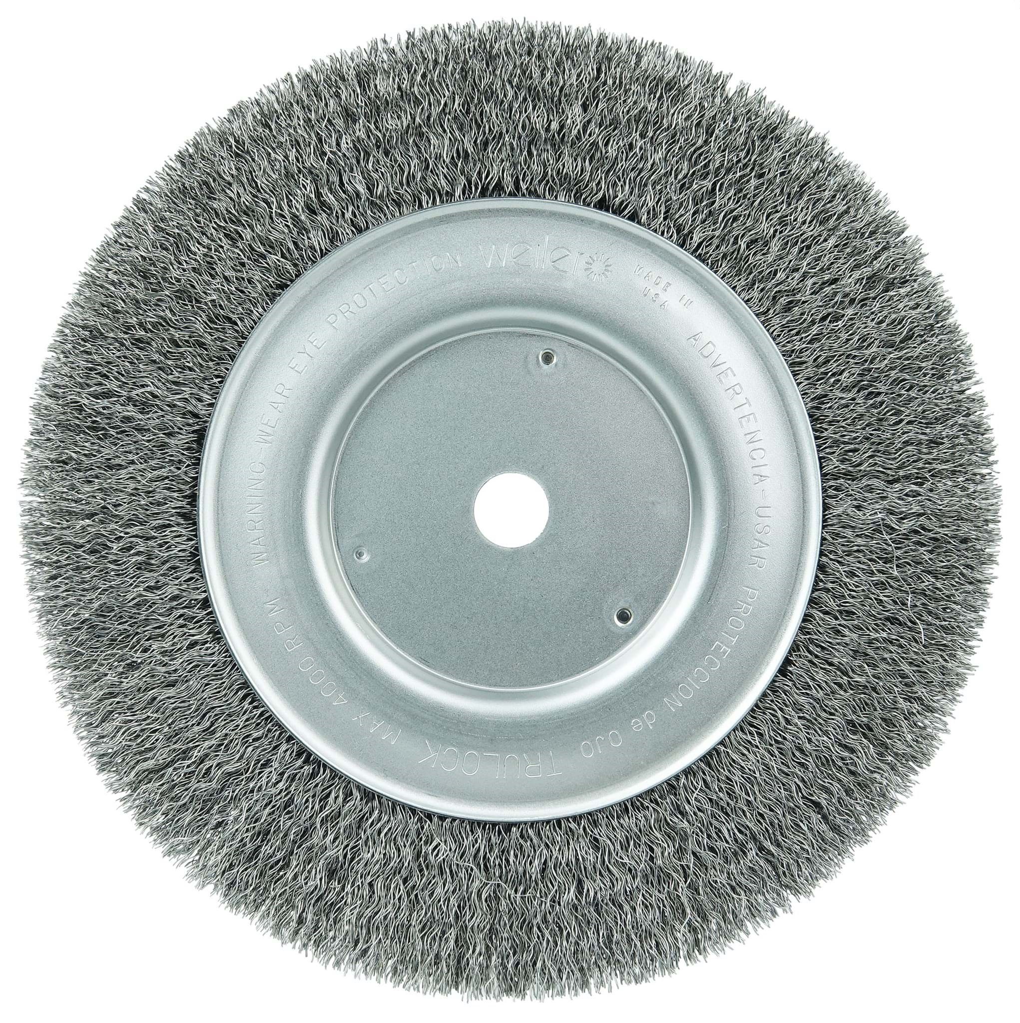 Picture of 8" Maximum Density Crimped Wire Wheel, .0118" Steel Fill, 5/8" Arbor Hole