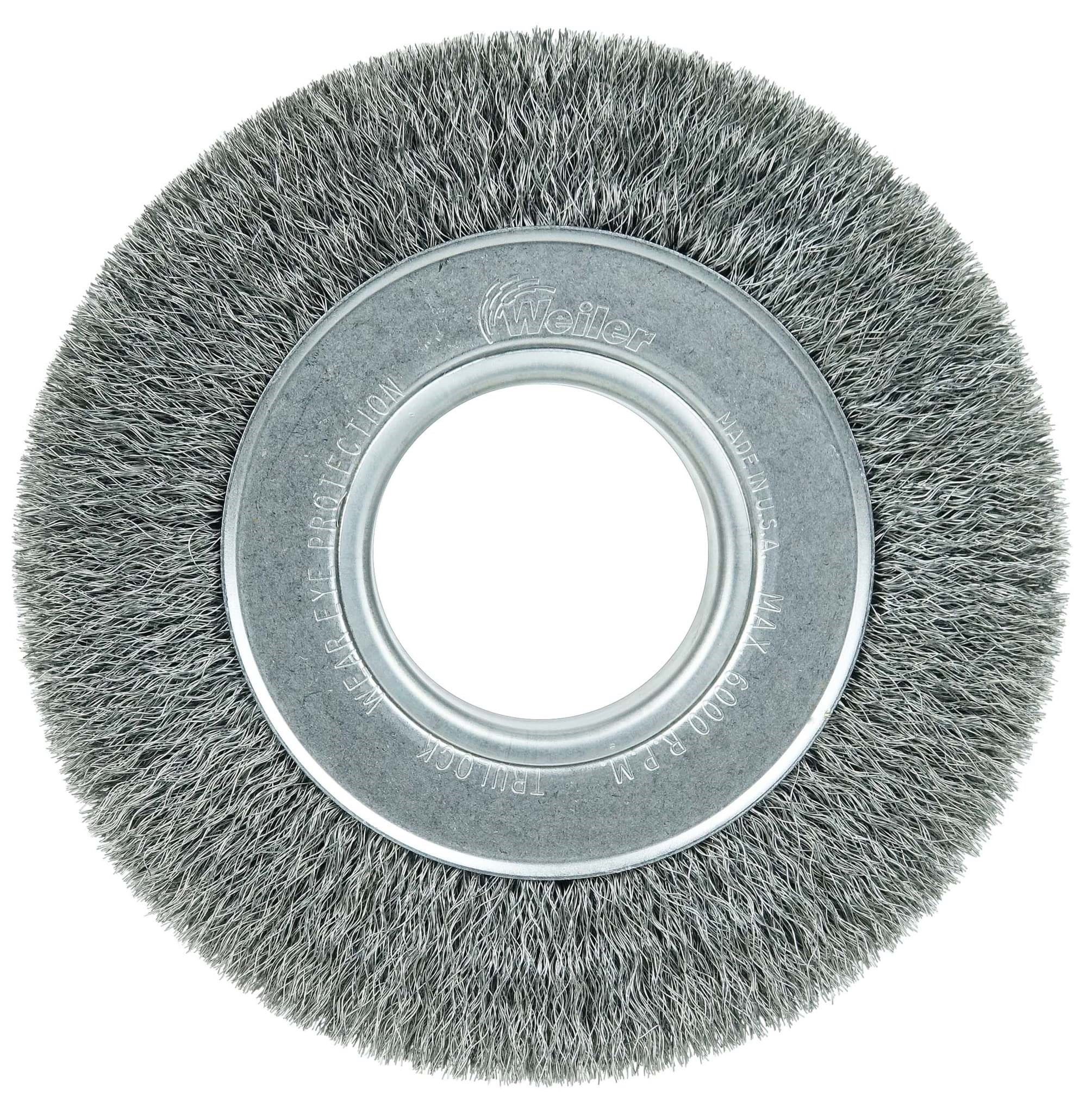 Picture of 6" Wide Face Crimped Wire Wheel, .0104" Steel Fill, 2" Arbor Hole