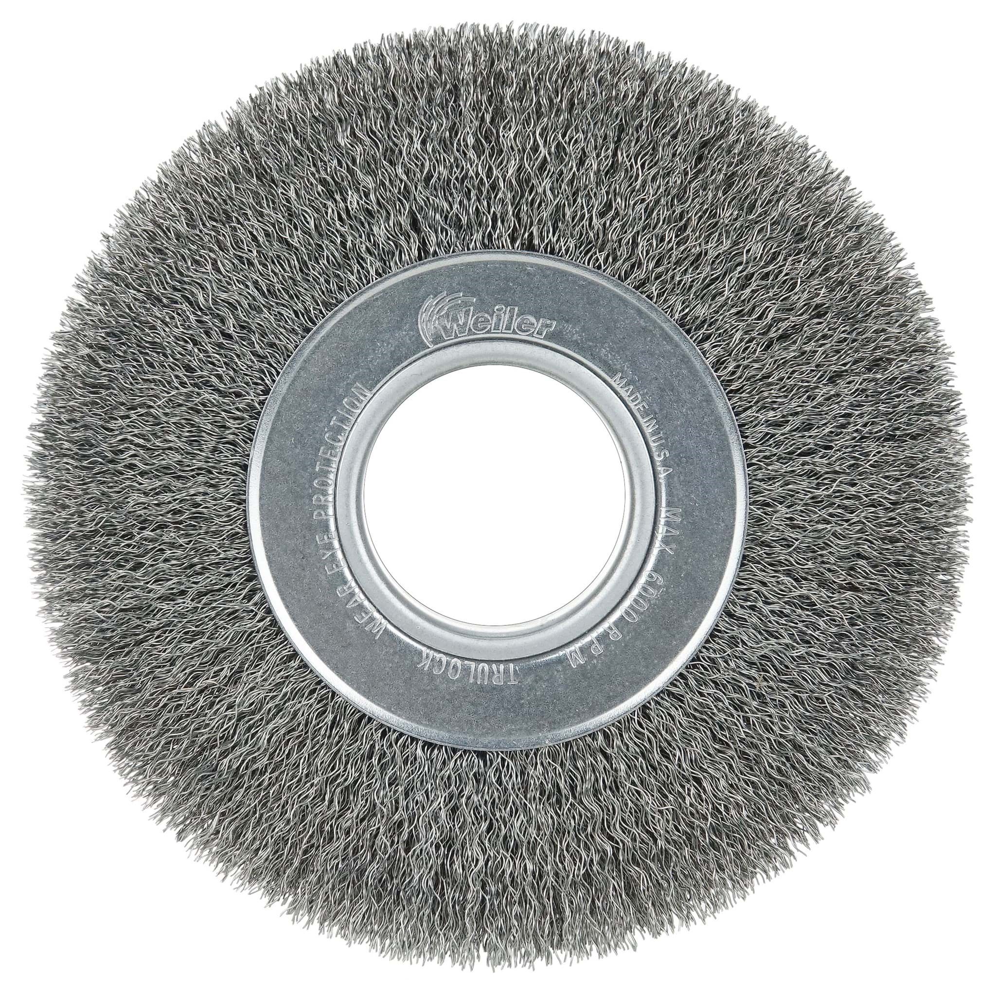 Picture of 7" Wide Face Crimped Wire Wheel, .014" Steel Fill, 2" Arbor Hole