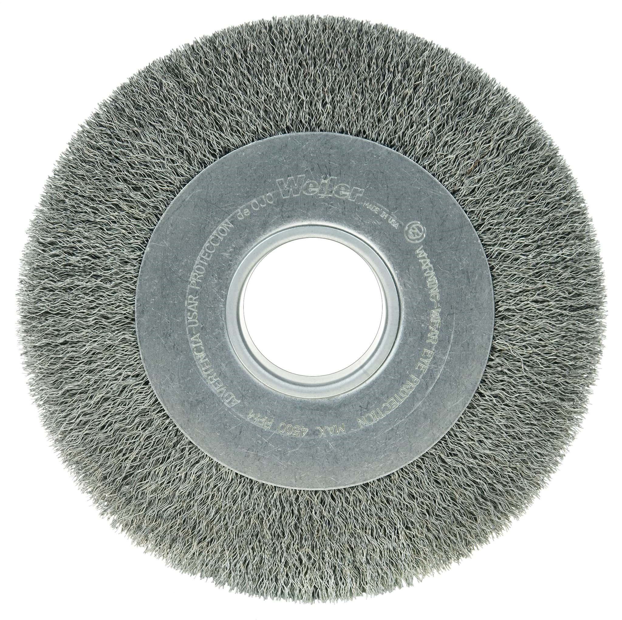 Picture of 8" Wide Face Crimped Wire Wheel, .0118" Steel Fill, 2" Arbor Hole