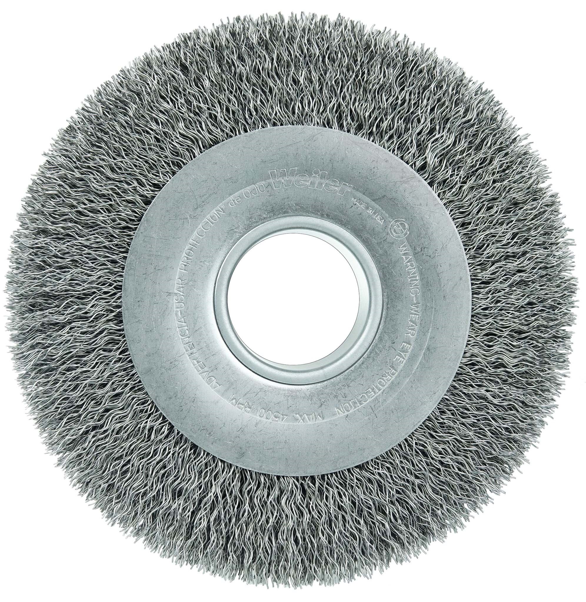 Picture of 8" Wide Face Crimped Wire Wheel, .020" Steel Fill, 2" Arbor Hole