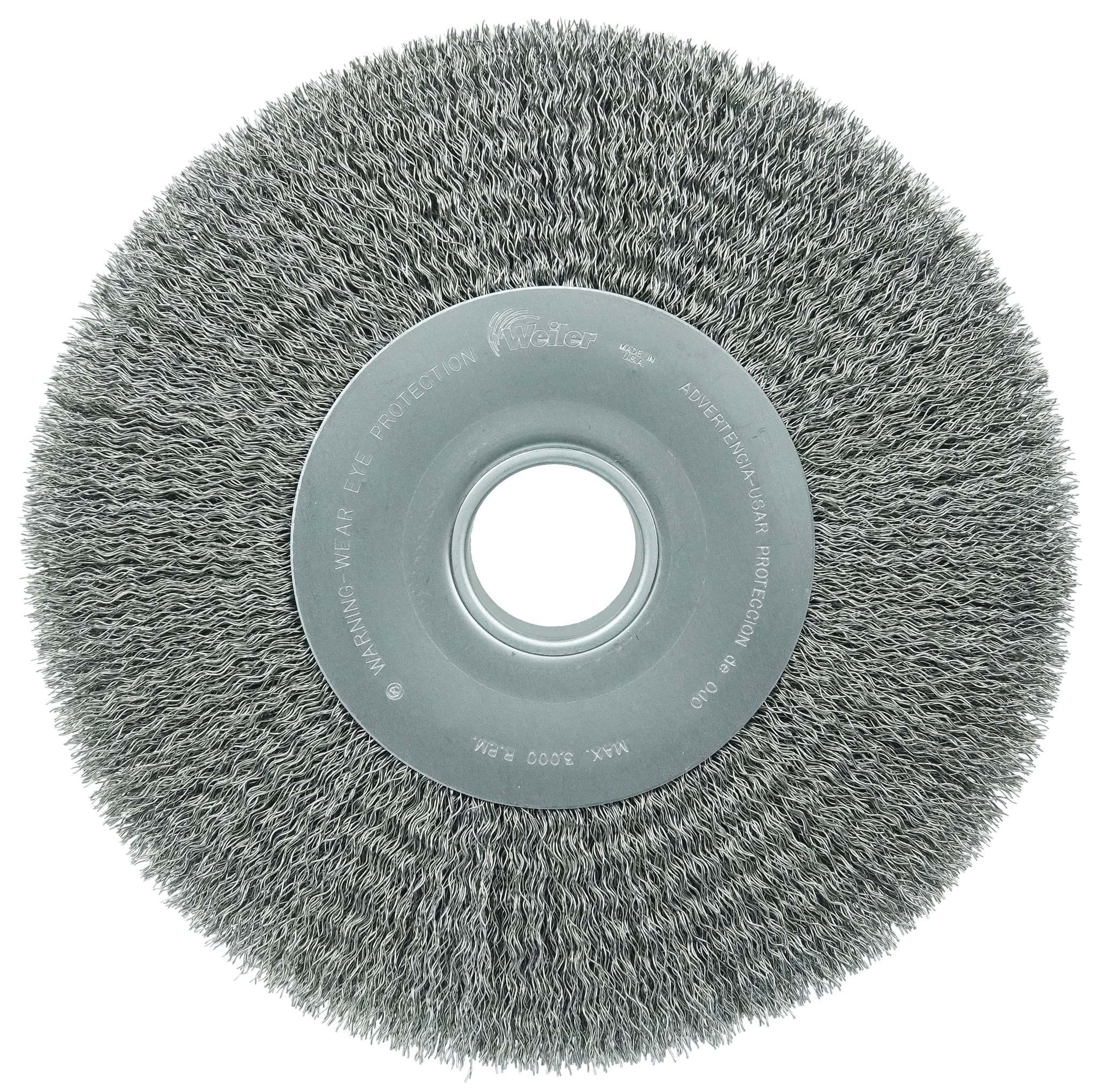 Picture of 12" Wide Face Crimped Wire Wheel, .020" Steel Fill, 2" Arbor Hole