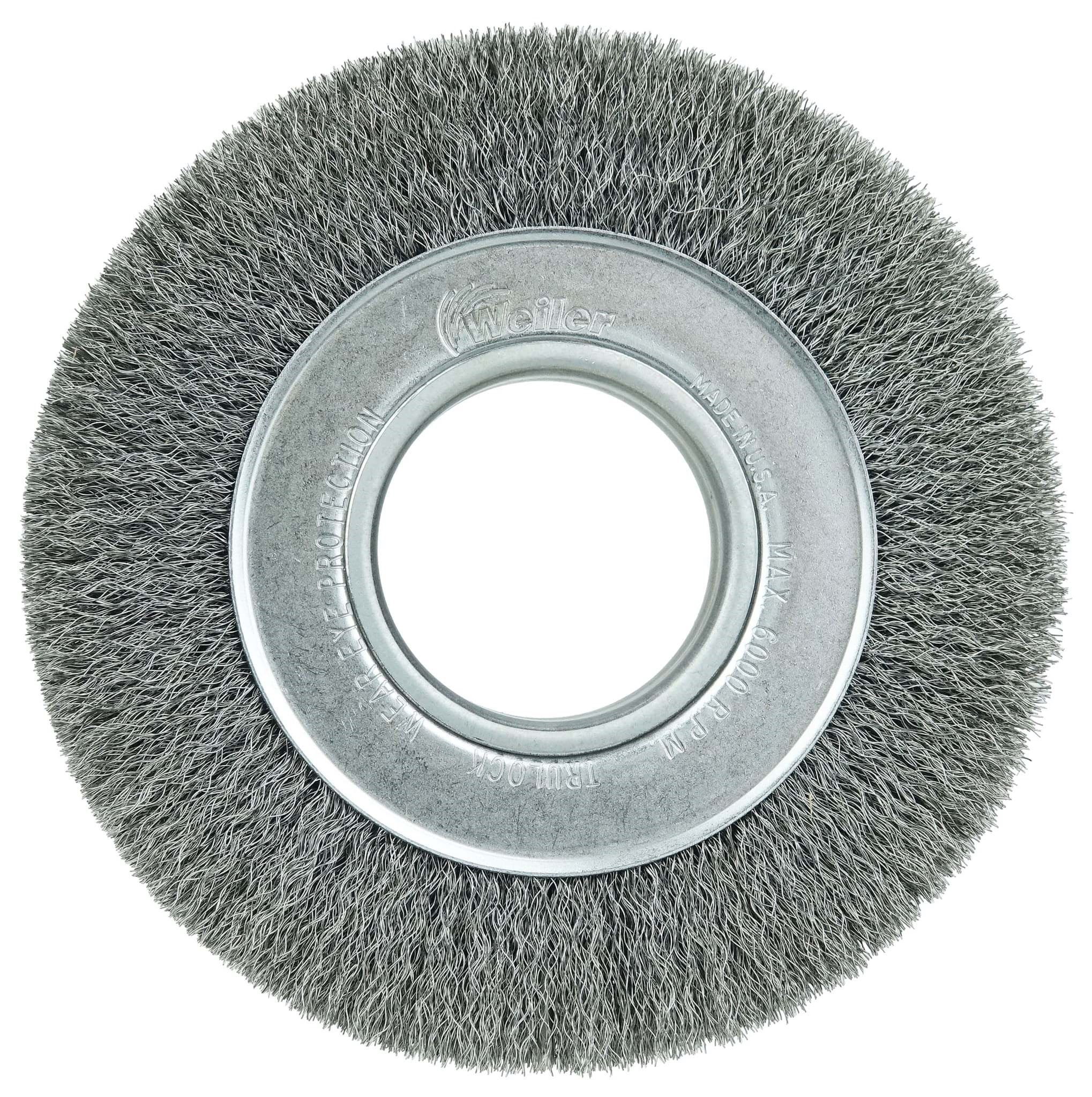 Picture of 6" Medium Face Crimped Wire Wheel, .008" Steel Fill, 2" Arbor Hole
