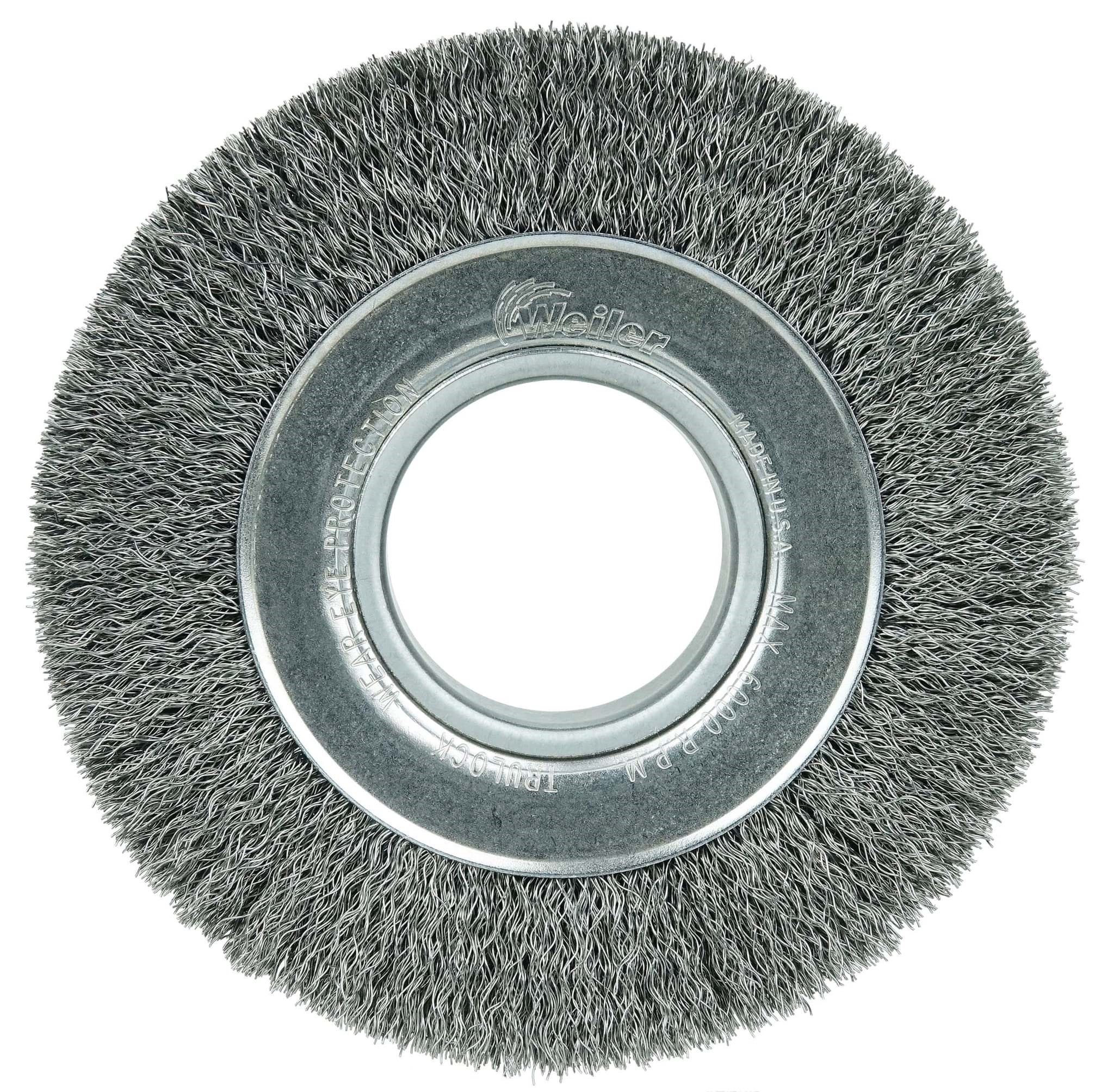 Picture of 6" Medium Face Crimped Wire Wheel, .014" Steel Fill, 2" Arbor Hole