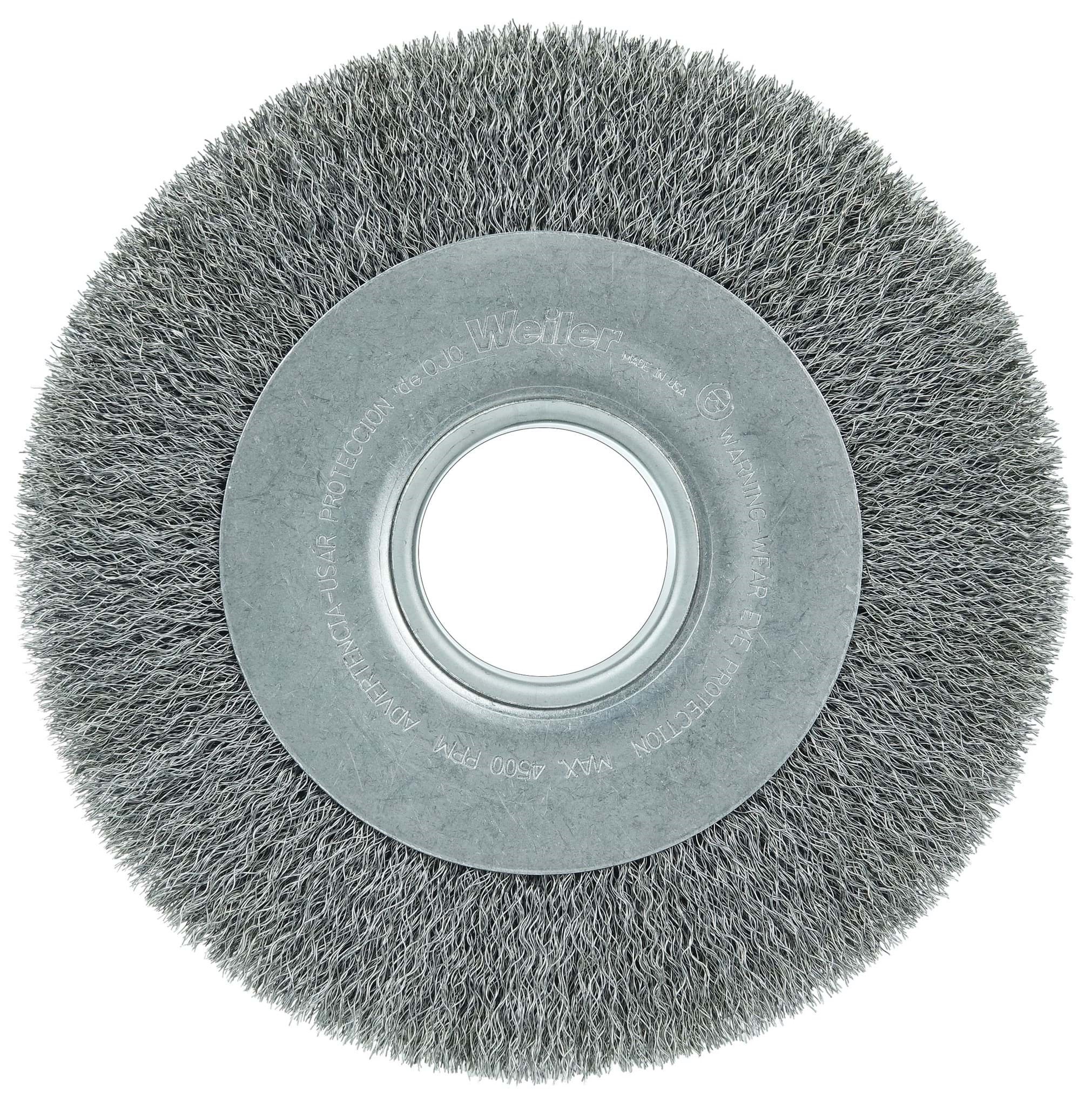 Picture of 8" Medium Face Crimped Wire Wheel, .006" Steel Fill, 2" Arbor Hole