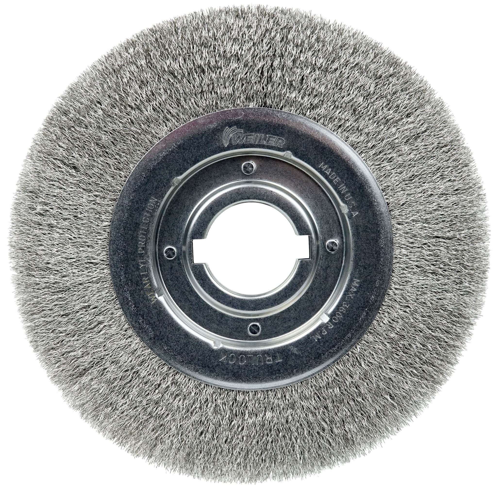 Picture of 10" Medium Face Crimped Wire Wheel, .0118" Stainless Steel Fill, 2" Arbor Hole