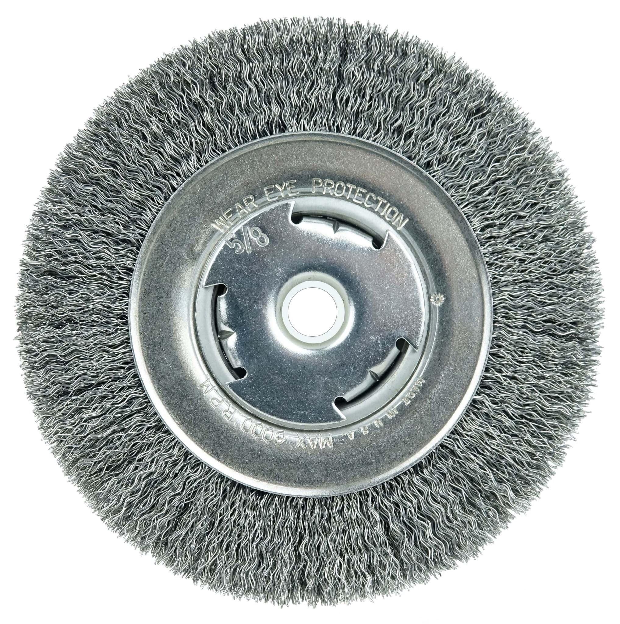 Picture of Wolverine 6" Bench Grinder Wheel, Wide Face, .014" Steel Fill, 5/8"-1/2" Arbor Hole