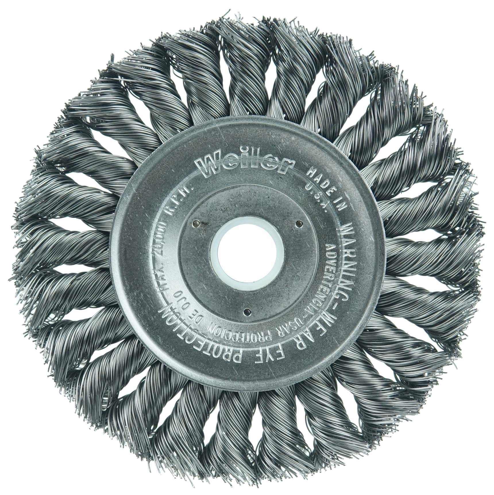 Picture of 4" Standard Twist Knot Wire Wheel, .014" Steel Fill, 5/8"-1/2" Arbor Hole
