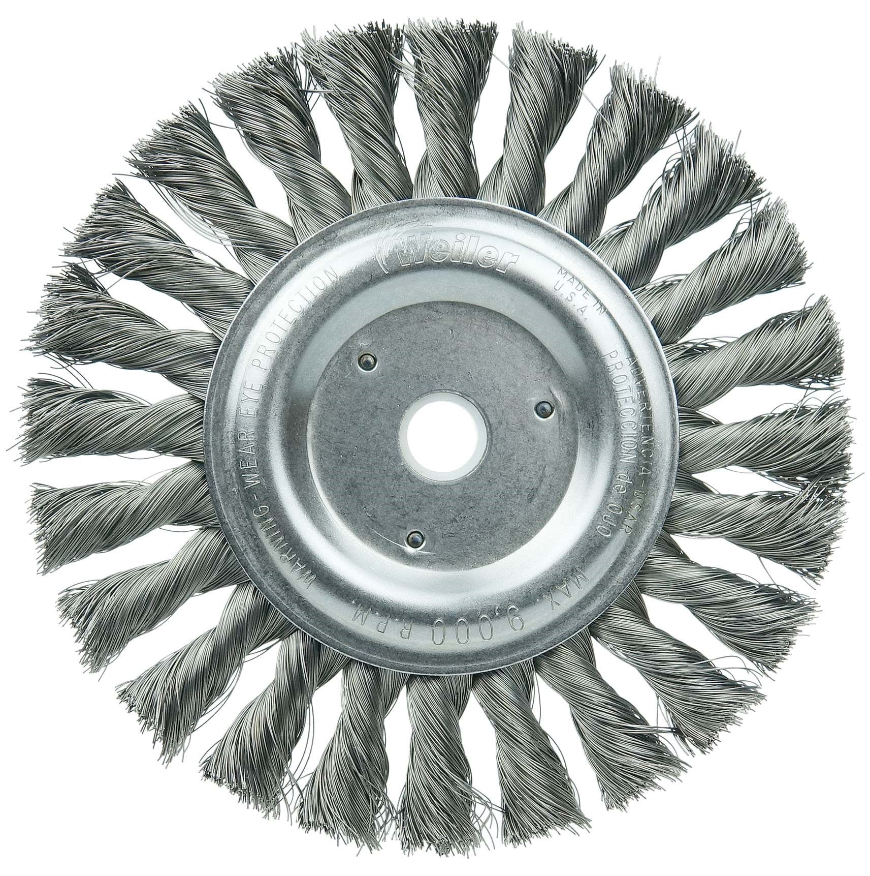 Picture of 6" Standard Twist Knot Wire Wheel, .0118" Steel Fill, 5/8"-1/2" Arbor Hole
