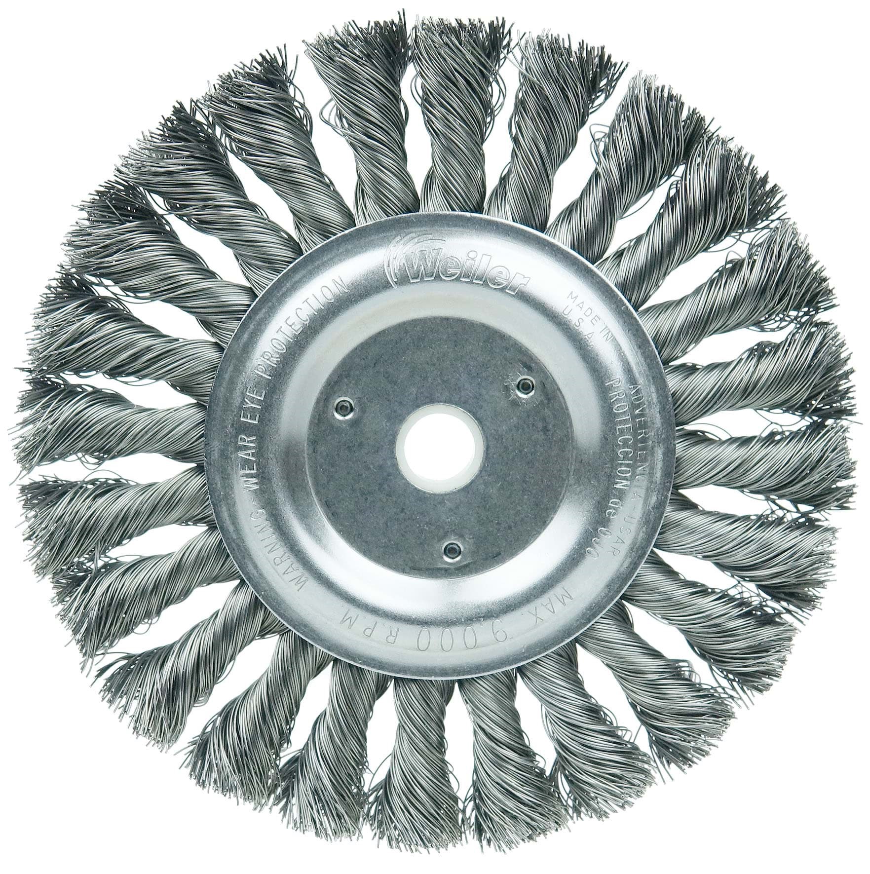 Picture of 6" Standard Twist Knot Wire Wheel, .023" Steel Fill, 5/8"-1/2" Arbor Hole