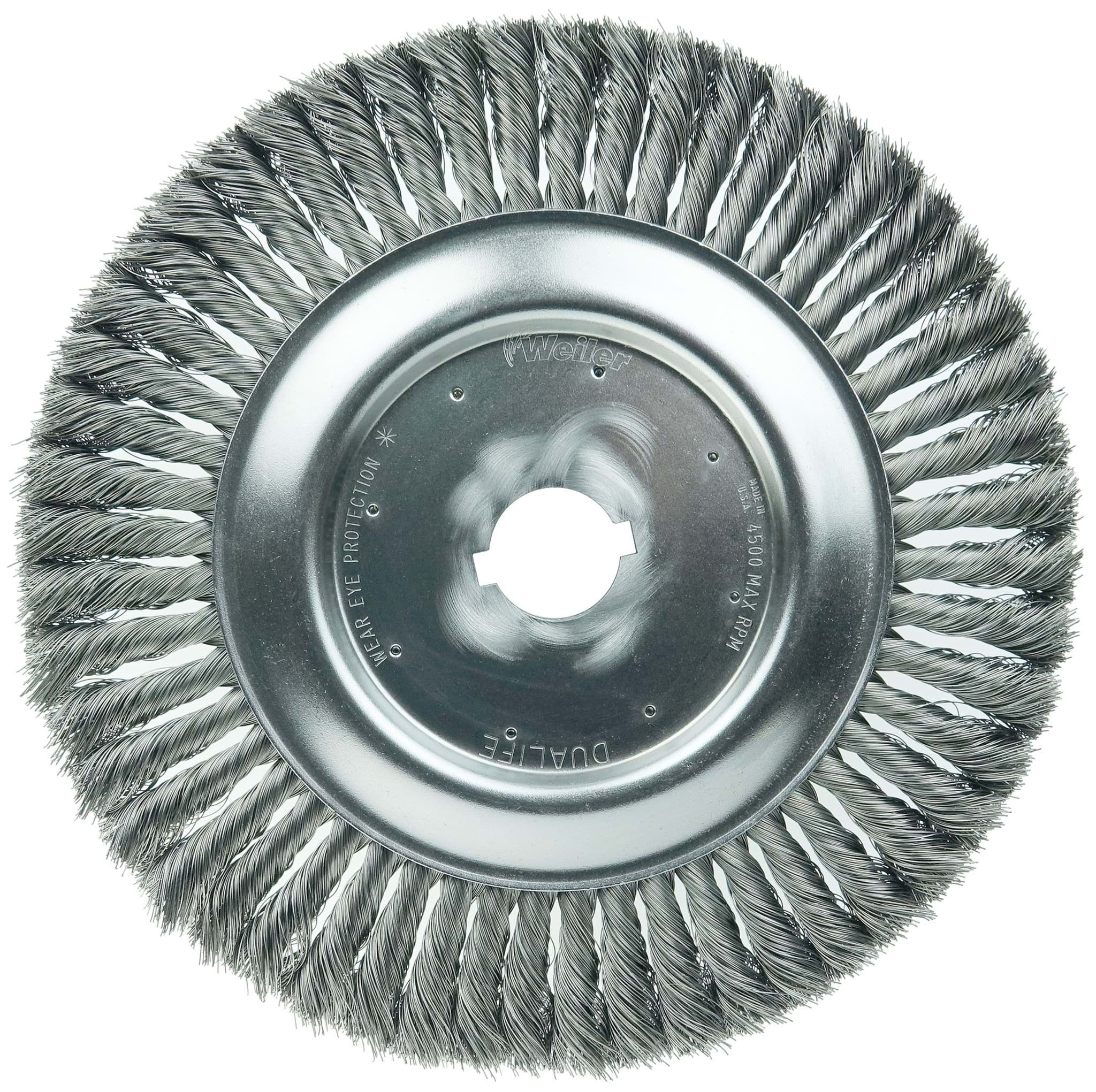 Picture of 10" Standard Twist Knot Wire Wheel, .014" Steel Fill, 1-1/4" Arbor Hole