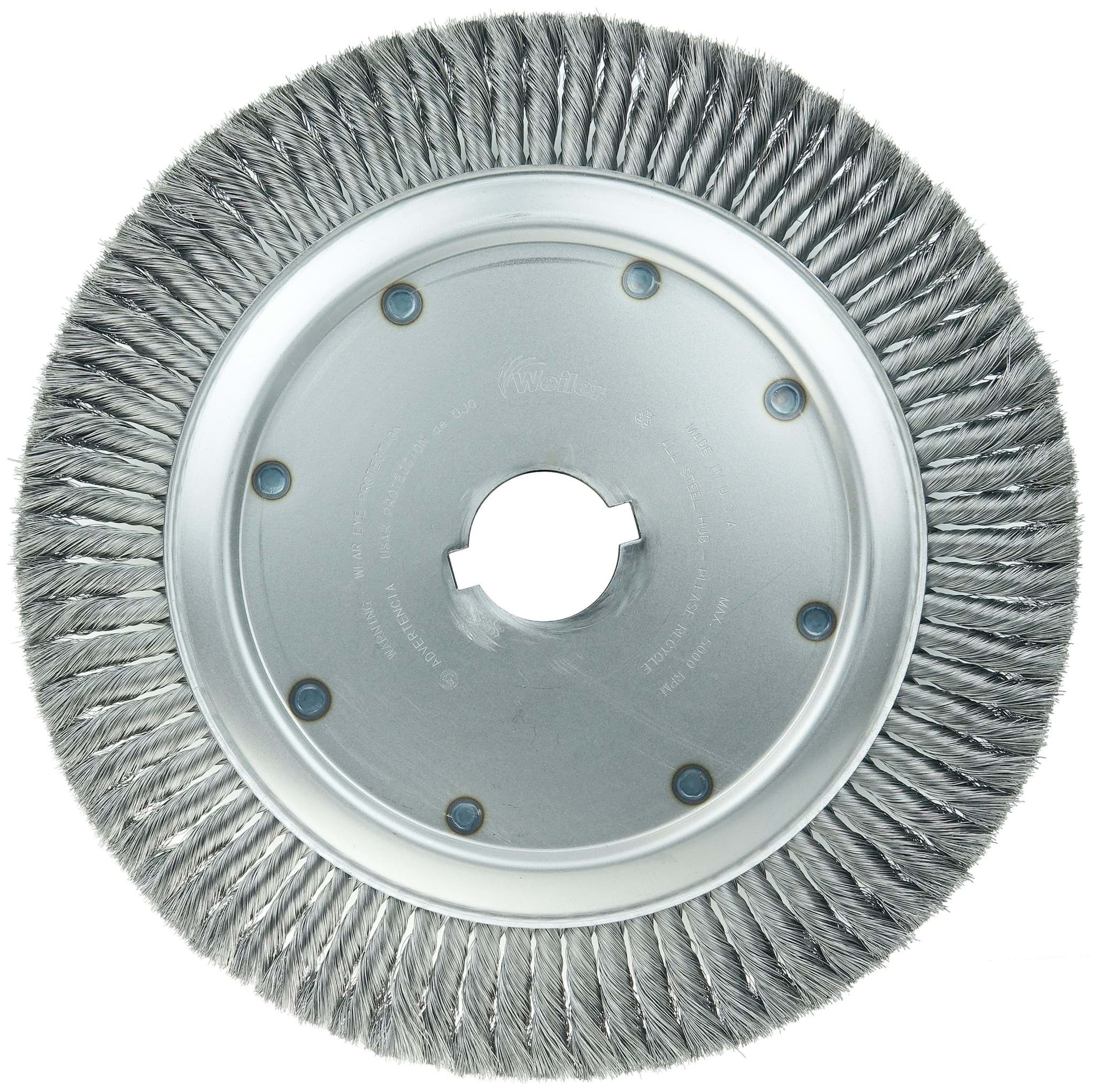 Picture of 14" High Density Standard Twist Knot Wire Wheel, .0118" Steel Fill, 2" Arbor Hole