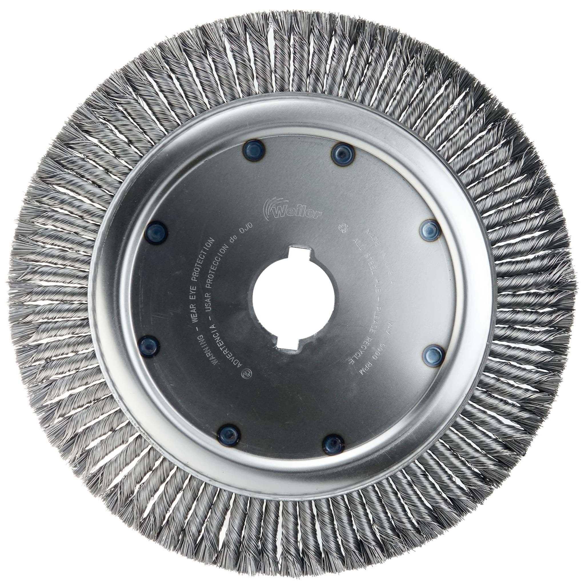 Picture of 14" High Density Standard Twist Knot Wire Wheel, .020" Steel Fill, 2" Arbor Hole