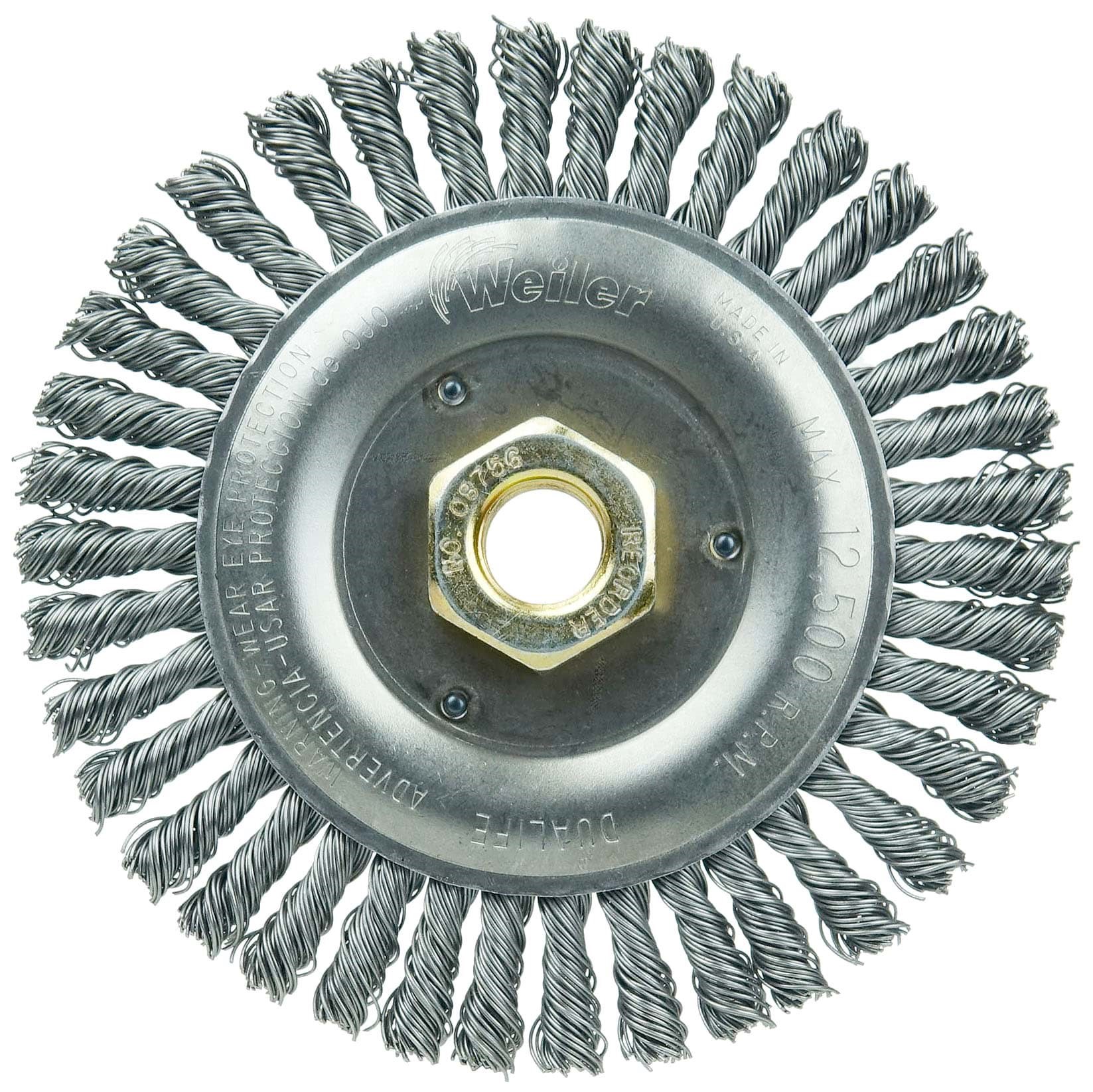Picture of Roughneck Jr. 5" Root Pass Weld Cleaning Brush, .020" Steel Wire Fill, 5/8"-11 UNC Nut
