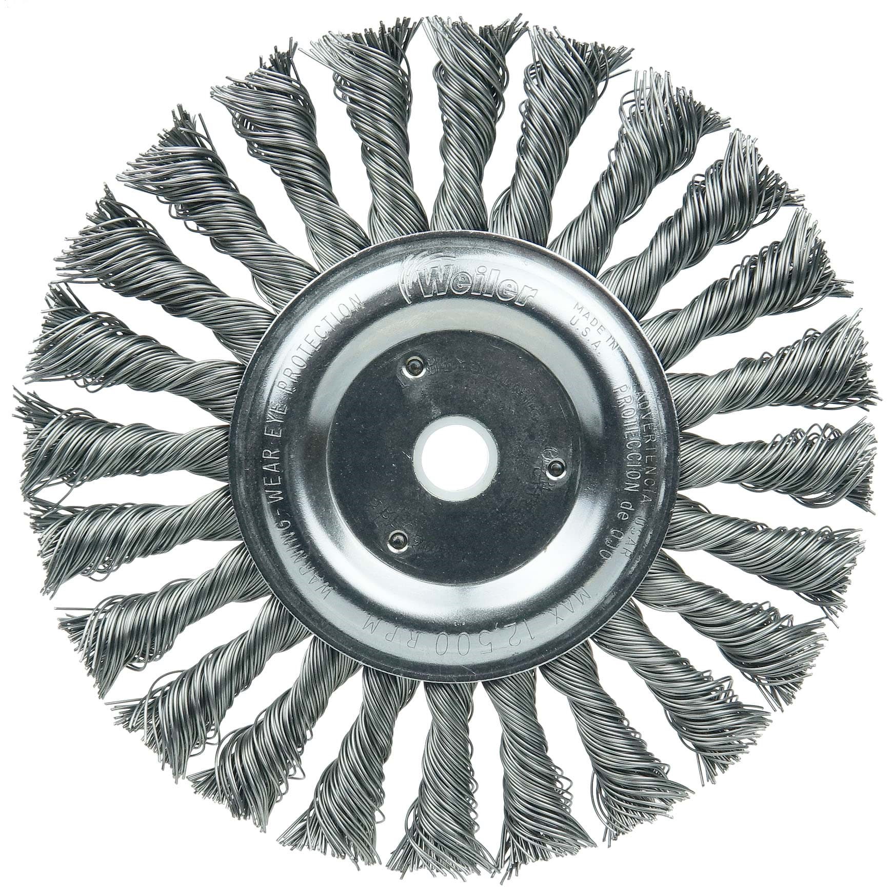 Picture of Roughneck Jr. 6" Filler Pass Weld Cleaning Brush, .023" Steel Wire Fill, 5/8"-1/2" Arbor Hole