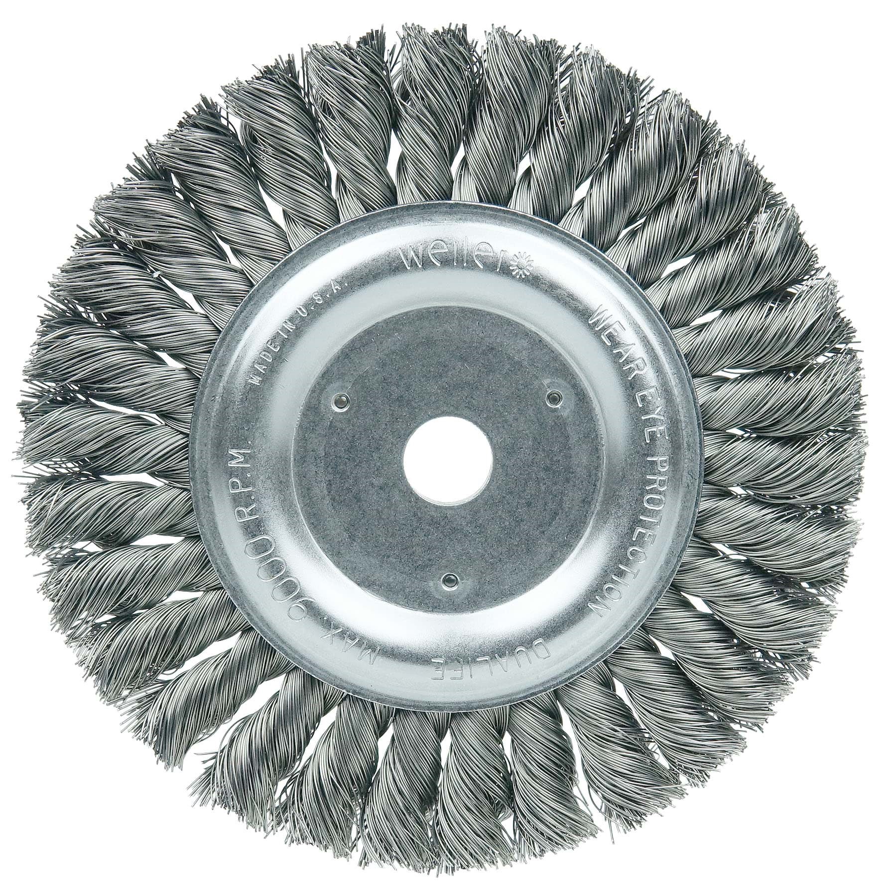 Picture of 6" Standard Twist Knot Wire Wheel, .016" Steel Fill, 5/8"-1/2" Arbor Hole
