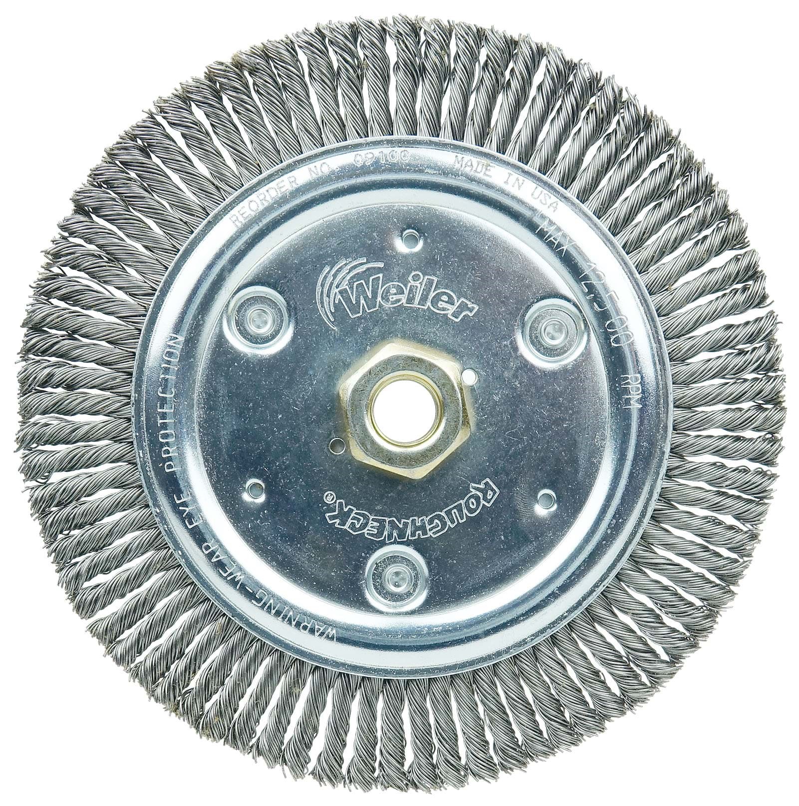 Picture of Roughneck Sr. 7" Root Pass Weld Cleaning Brush, .020" Steel Wire Fill, 5/8"-11 UNC Nut