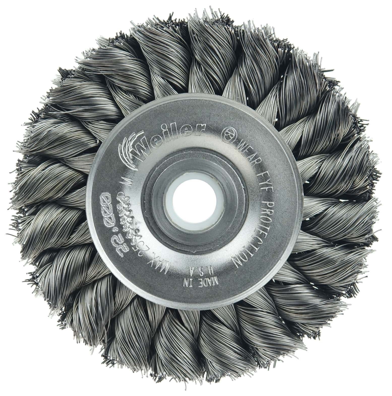 Picture of 3" Standard Twist Knot Wire Wheel, .0118" Steel Fill, 1/2"-3/8" Arbor Hole