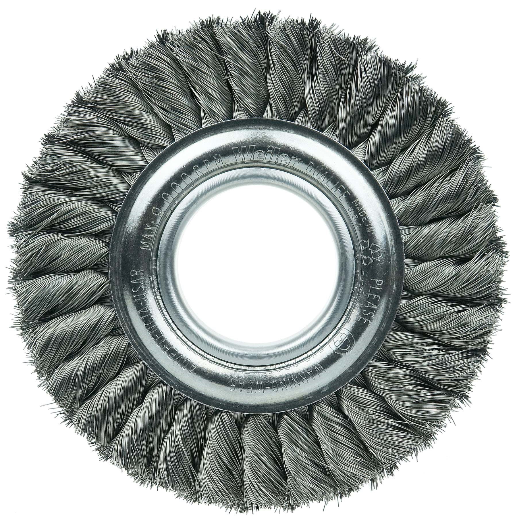 Picture of 6" Standard Twist Knot Wire Wheel, .0118" Steel Fill, 2" Arbor Hole