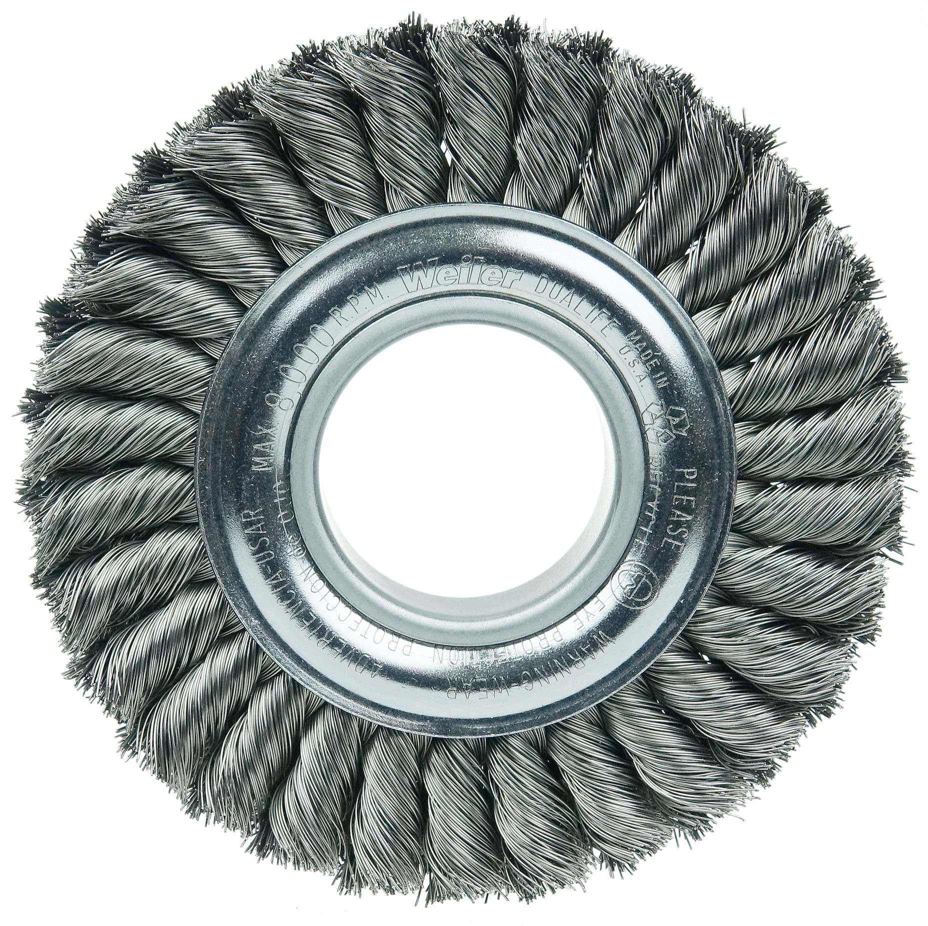 Picture of 6" Standard Twist Knot Wire Wheel, .016" Steel Fill, 2" Arbor Hole