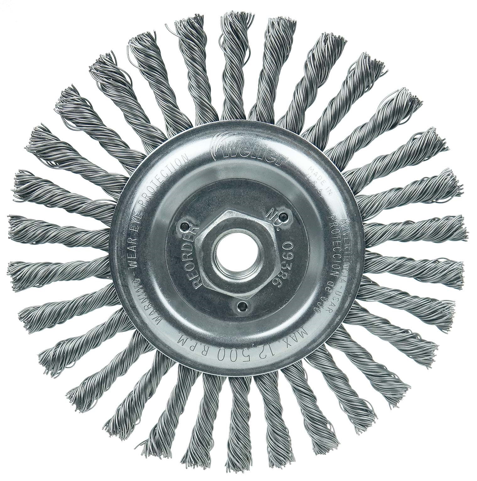 Picture of Roughneck Jr. 6" Filler Pass Weld Cleaning Brush, .023" Steel Wire Fill, 5/8"-11 UNC Nut