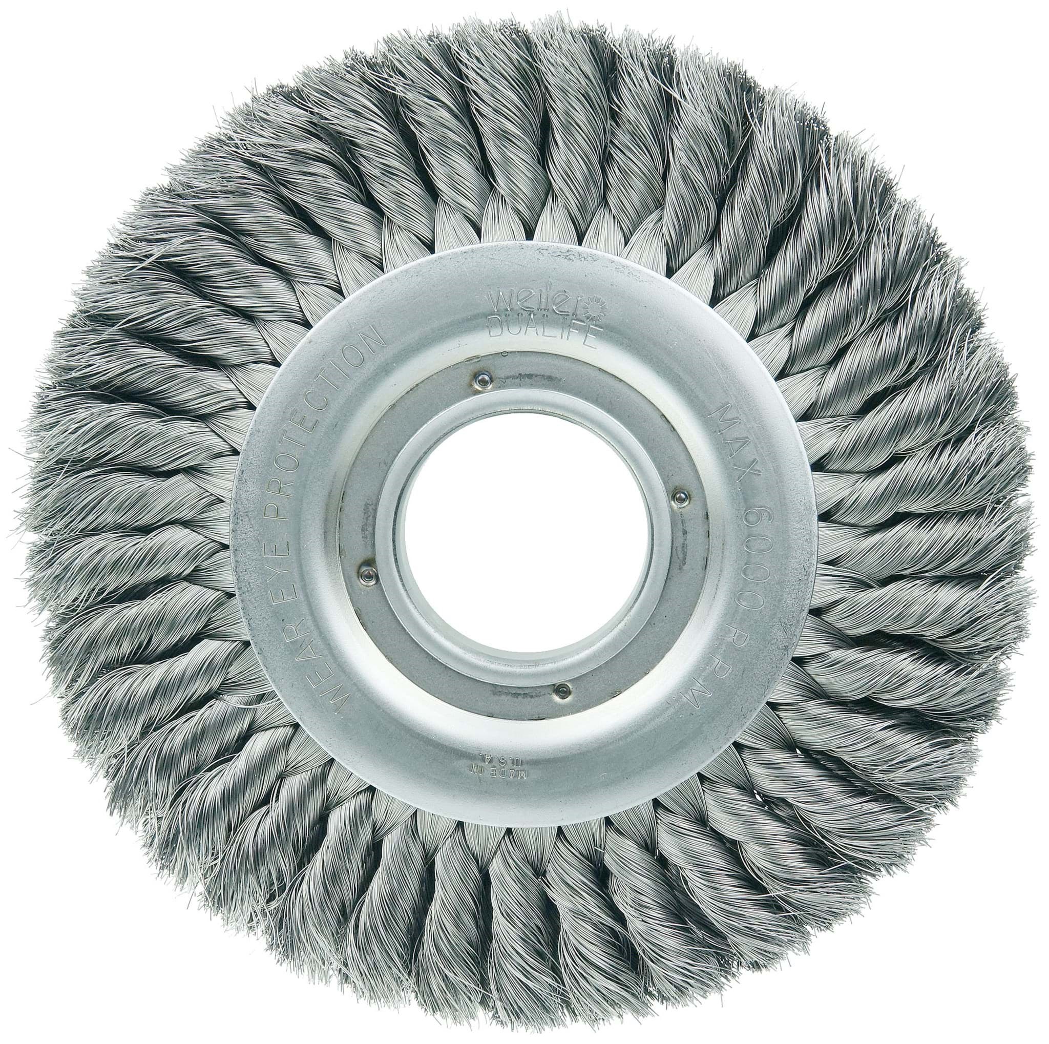 Picture of 8" Standard Twist Knot Wire Wheel, .0118" Steel Fill, 2" Arbor Hole