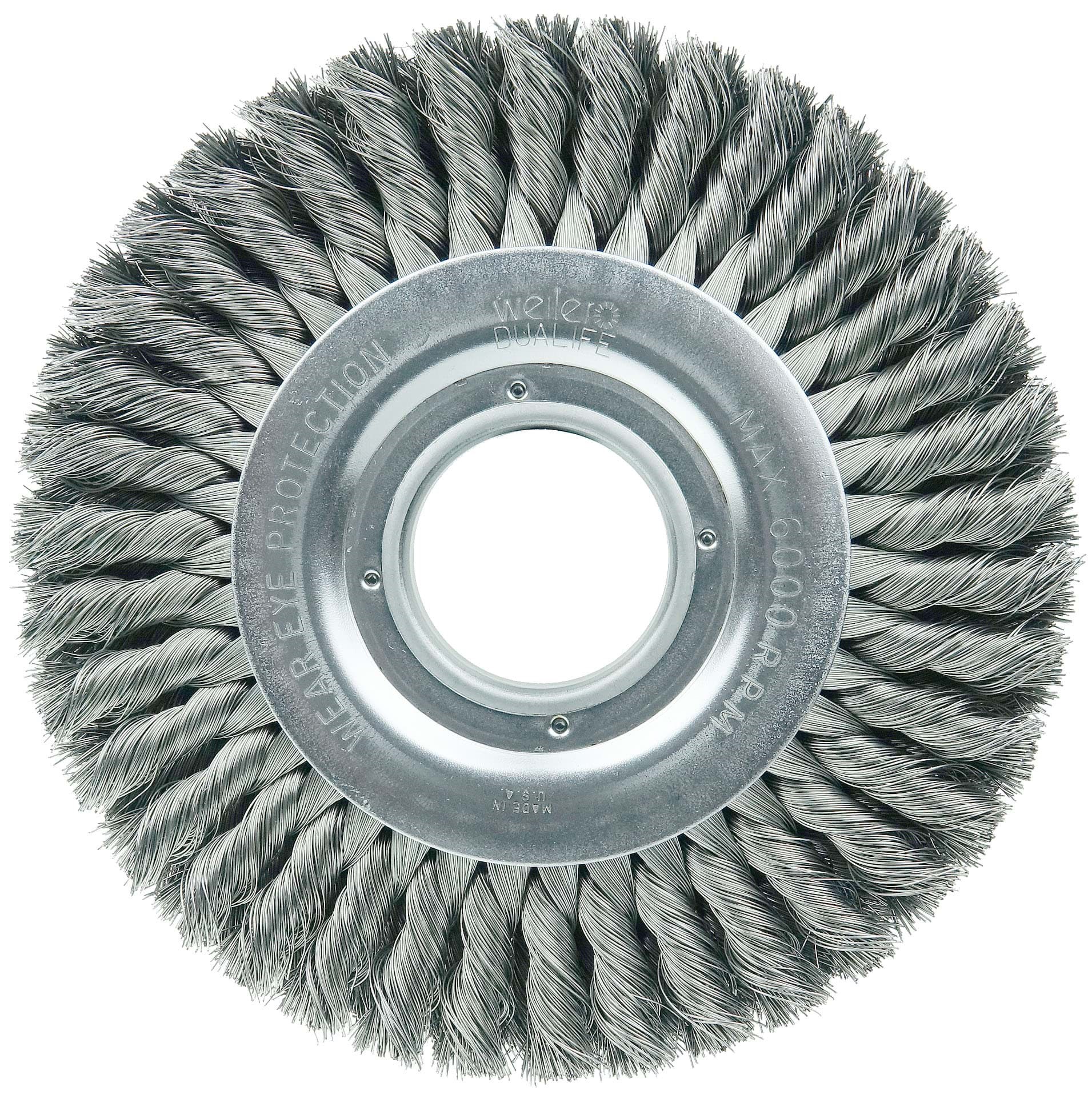 Picture of 8" Standard Twist Knot Wire Wheel, .023" Steel Fill, 2" Arbor Hole