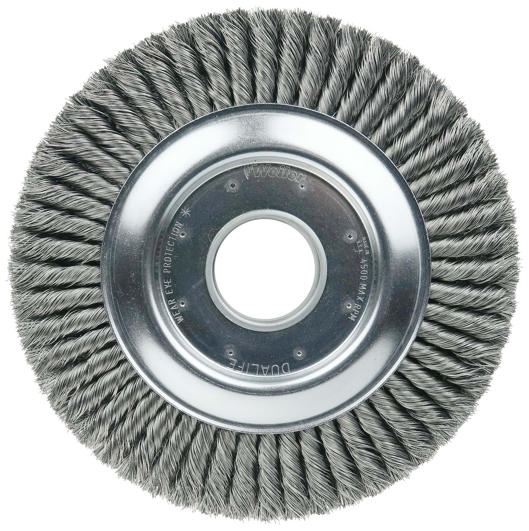 Picture of 10" Standard Twist Knot Wire Wheel, .023" Steel Fill, 2" Arbor Hole