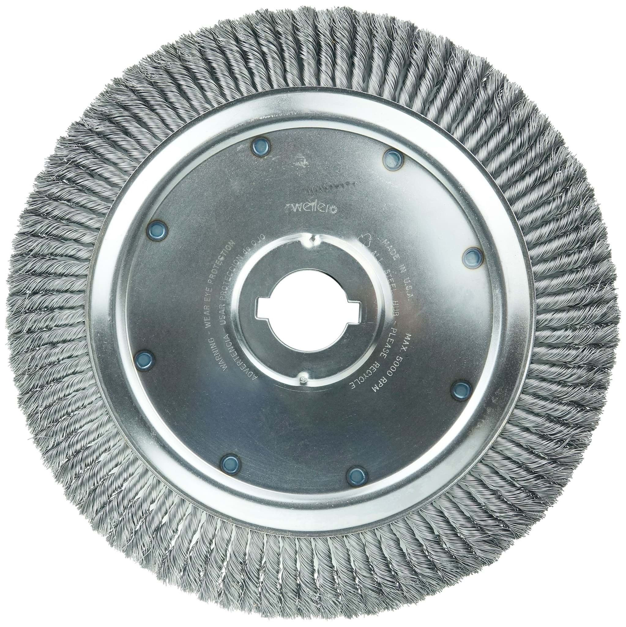 Picture of 15" Extra High Density Standard Twist Knot Wire Wheel, .020" Steel Fill, 2" Arbor Hole