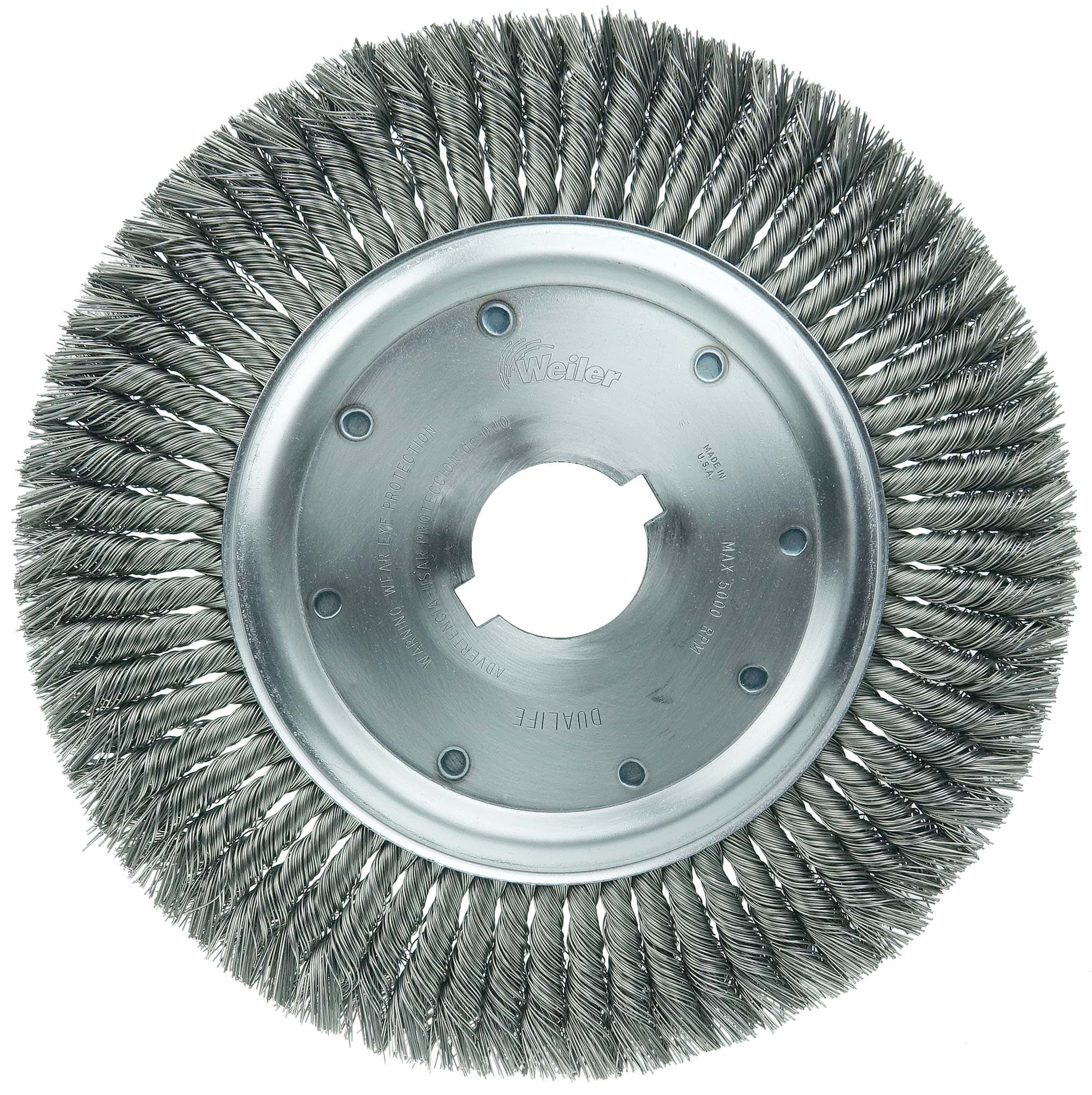Picture of 12" Standard Twist Knot Wire Wheel, .023" Steel Fill, 2" Arbor Hole