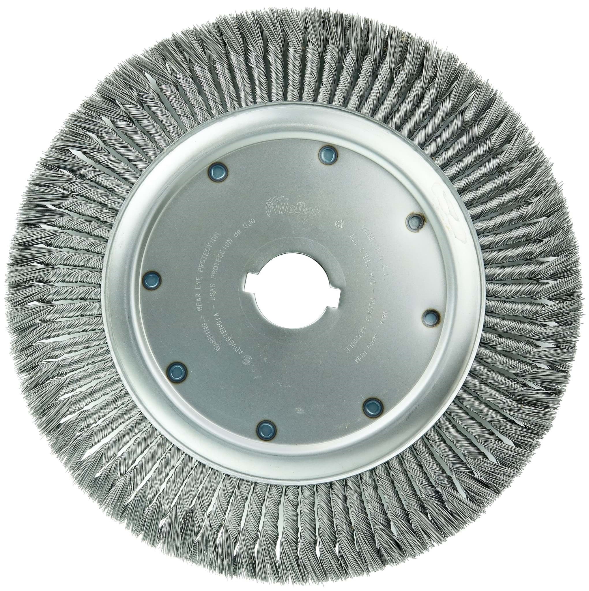 Picture of 15" High Density Standard Twist Knot Wire Wheel, .020" Steel Fill, 2" Arbor Hole