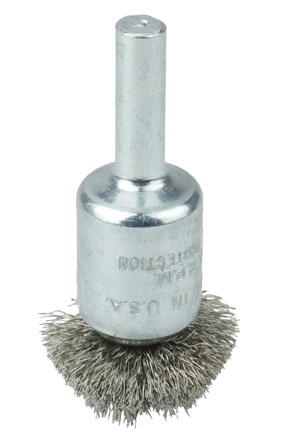 Picture of 1" Circular Flared Crimped Wire End Brush, .008" Stainless Steel Fill