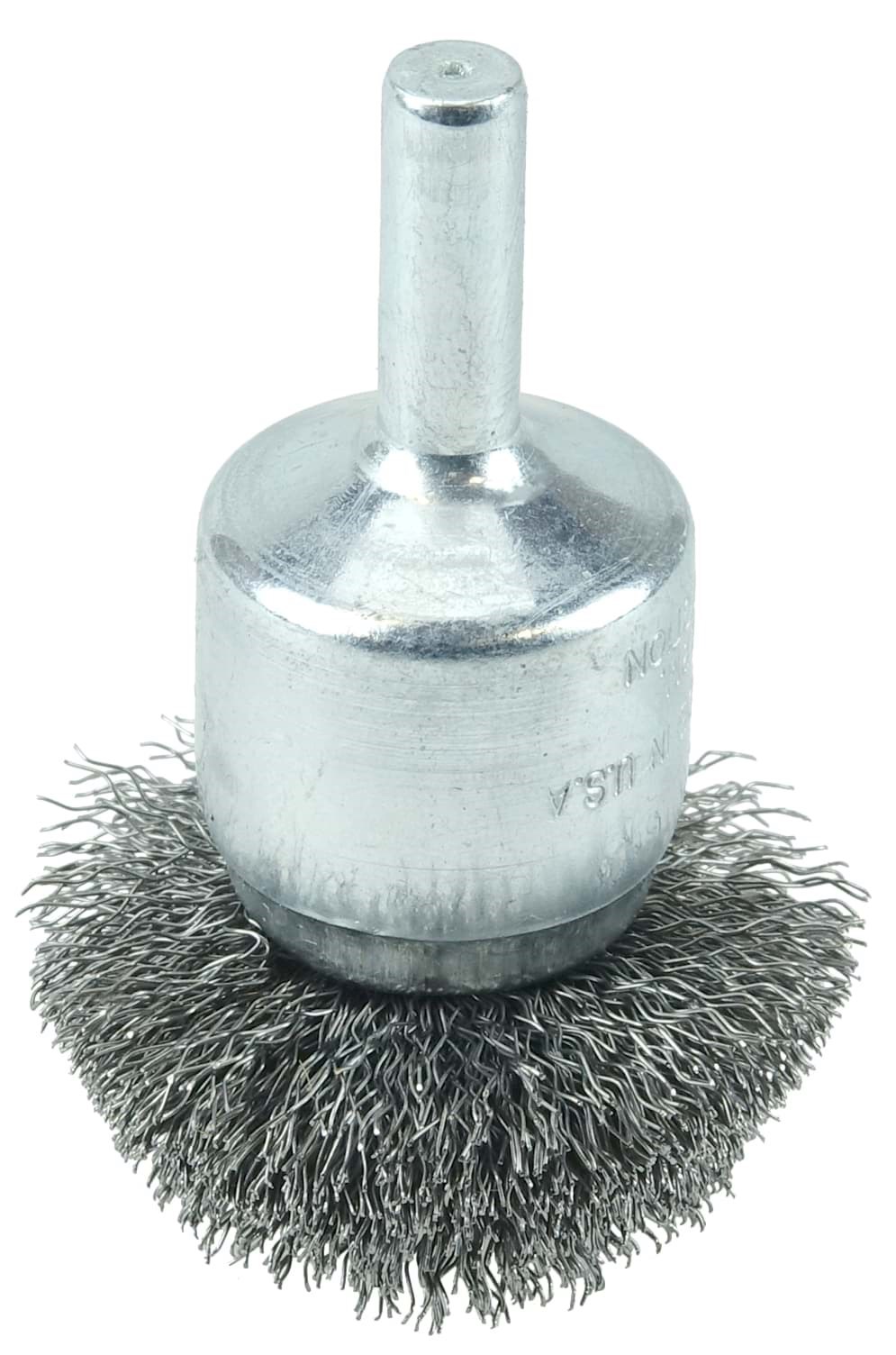 Picture of 1-1/2" Circular Flared Crimped Wire End Brush, .006" Steel Fill