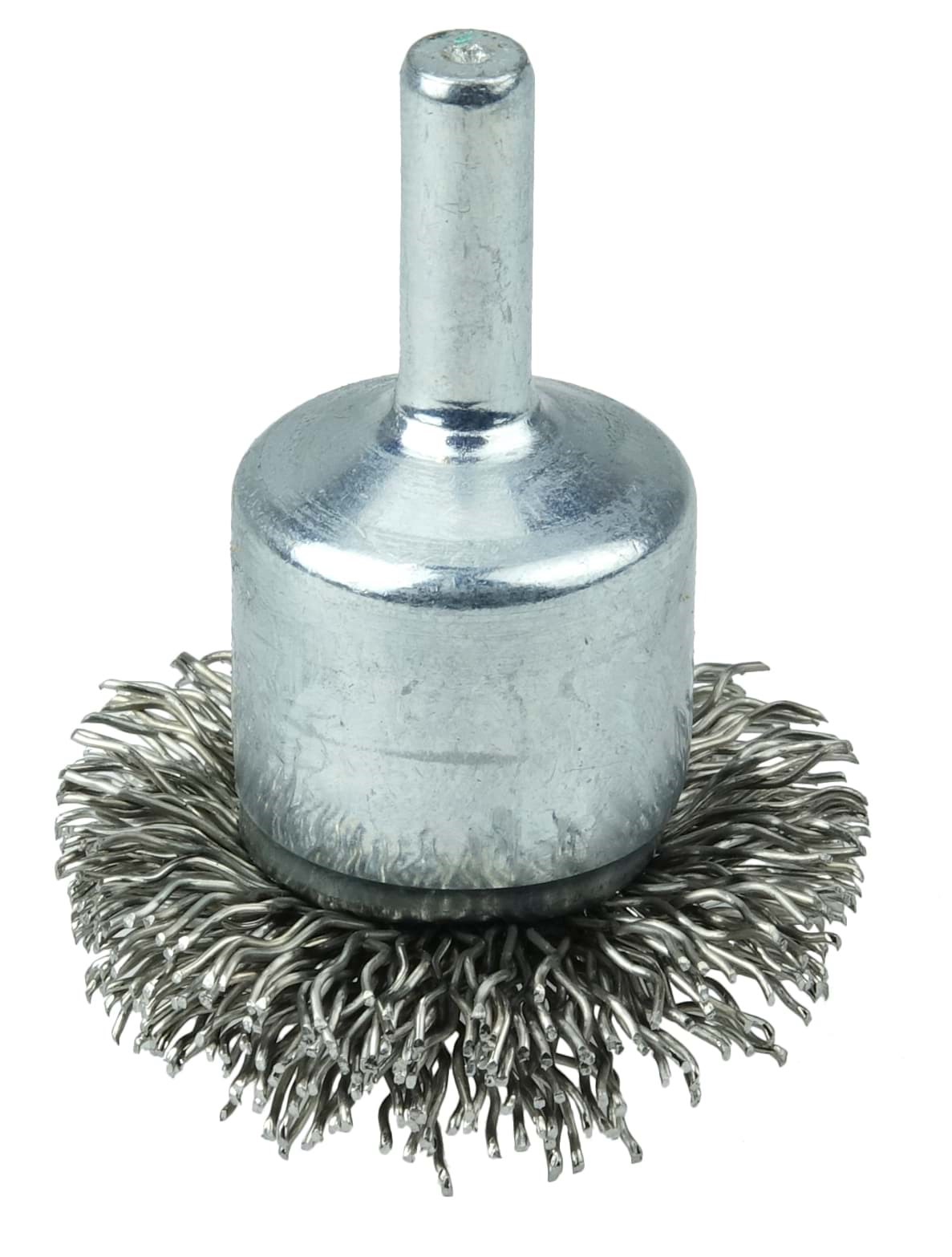 Picture of 1-1/2" Circular Flared Crimped Wire End Brush, .020" Stainless Steel Fill
