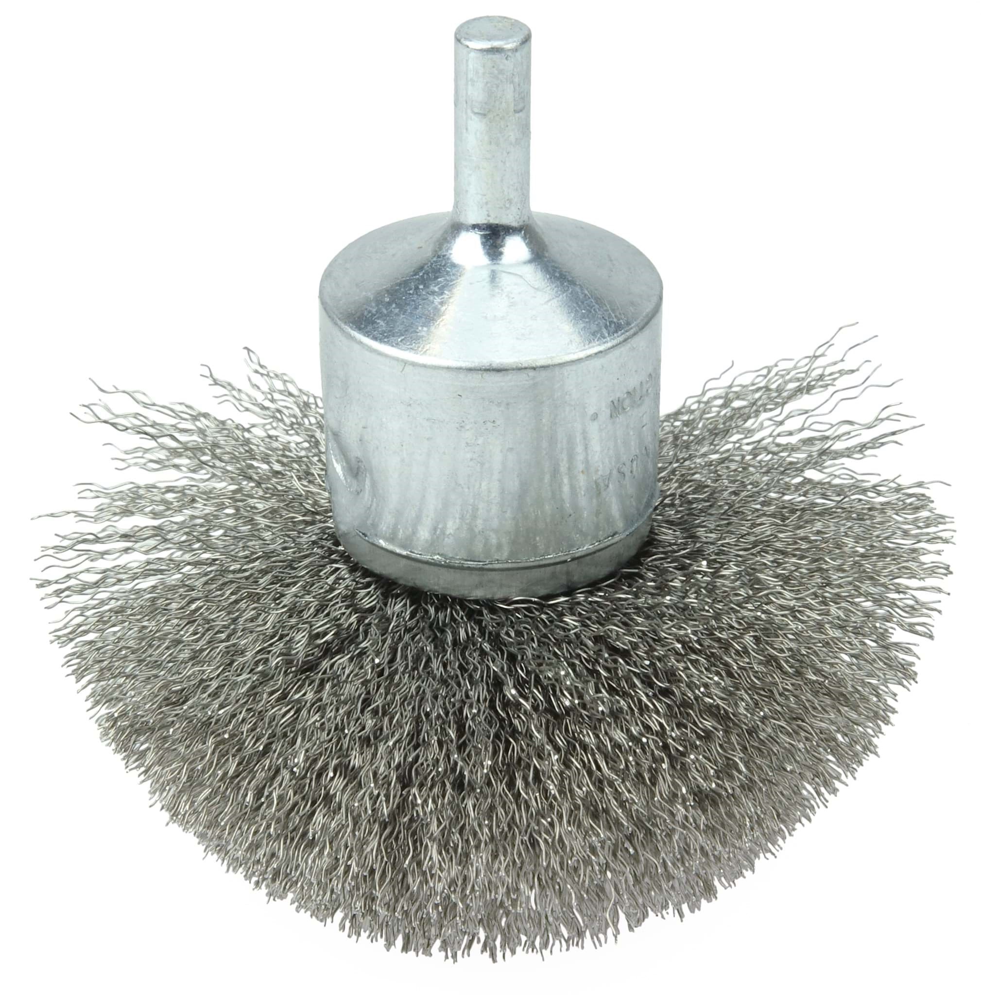 Picture of 3" Circular Flared Crimped Wire End Brush, .008" Stainless Steel Fill