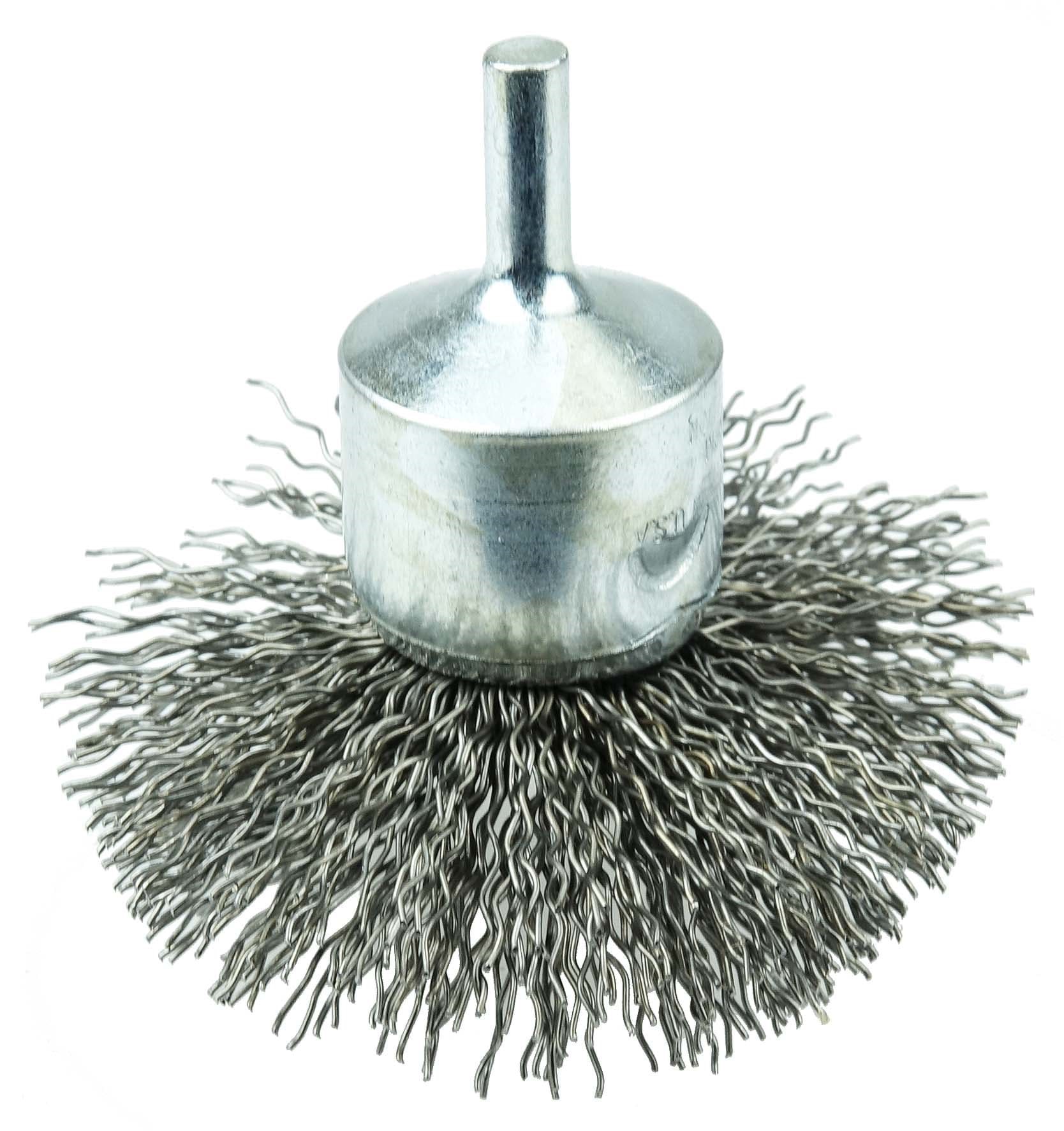 Picture of 3" Circular Flared Crimped Wire End Brush, .020" Steel Fill