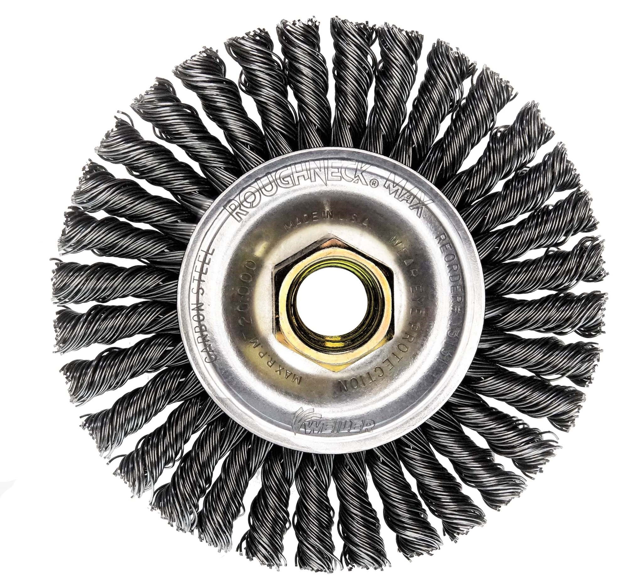 Picture of ROUGHNECK MAX 4" Stringer Bead Wheel, .020" Steel Fill, 5/8"-11 UNC Nut