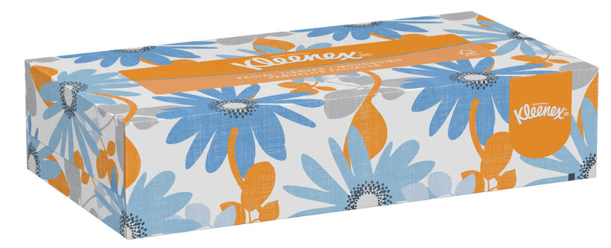 Picture of Kleenex Facial Tissue w/ Box Flat