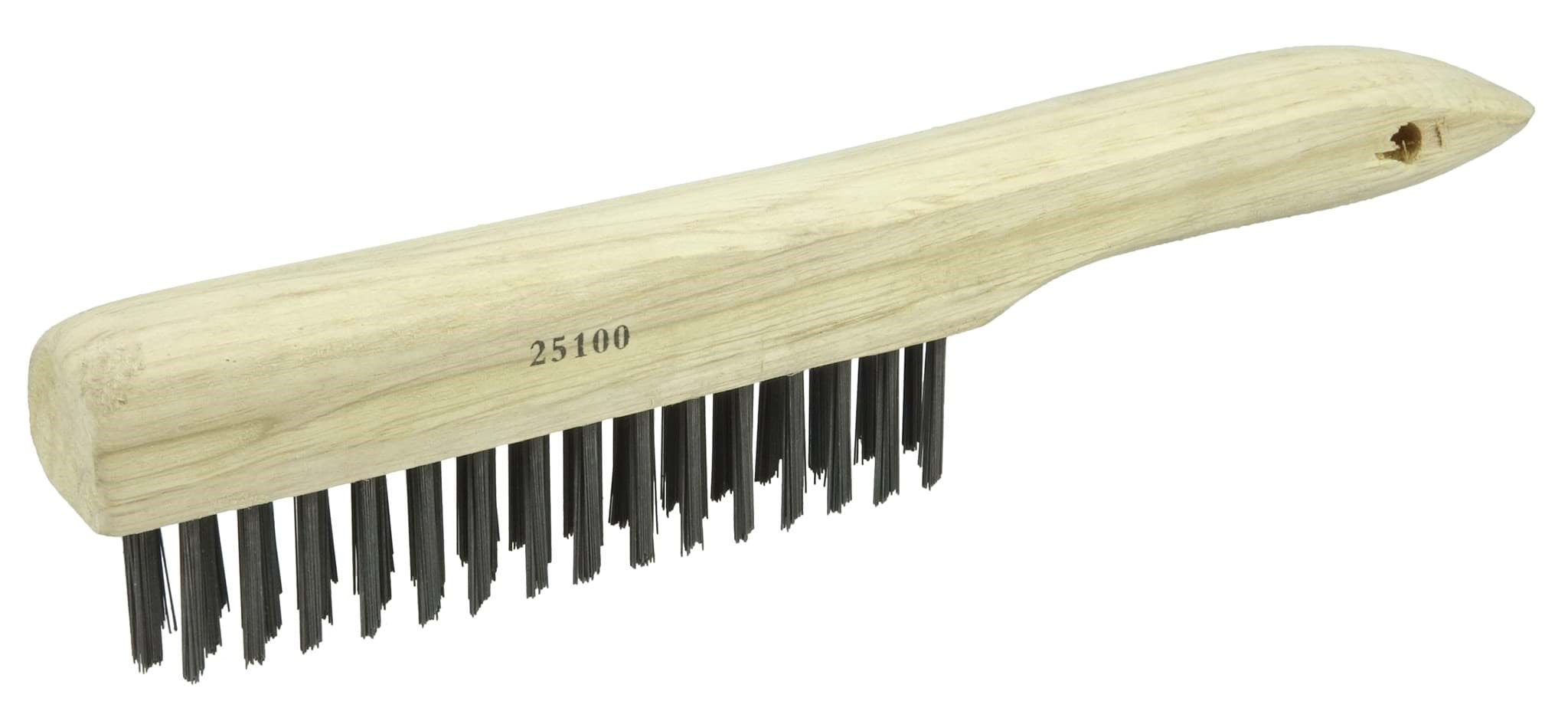 Picture of Vortec Pro Scratch Brush, .012 Carbon Steel Fill, Shoe Handle, 4 x 16 Rows