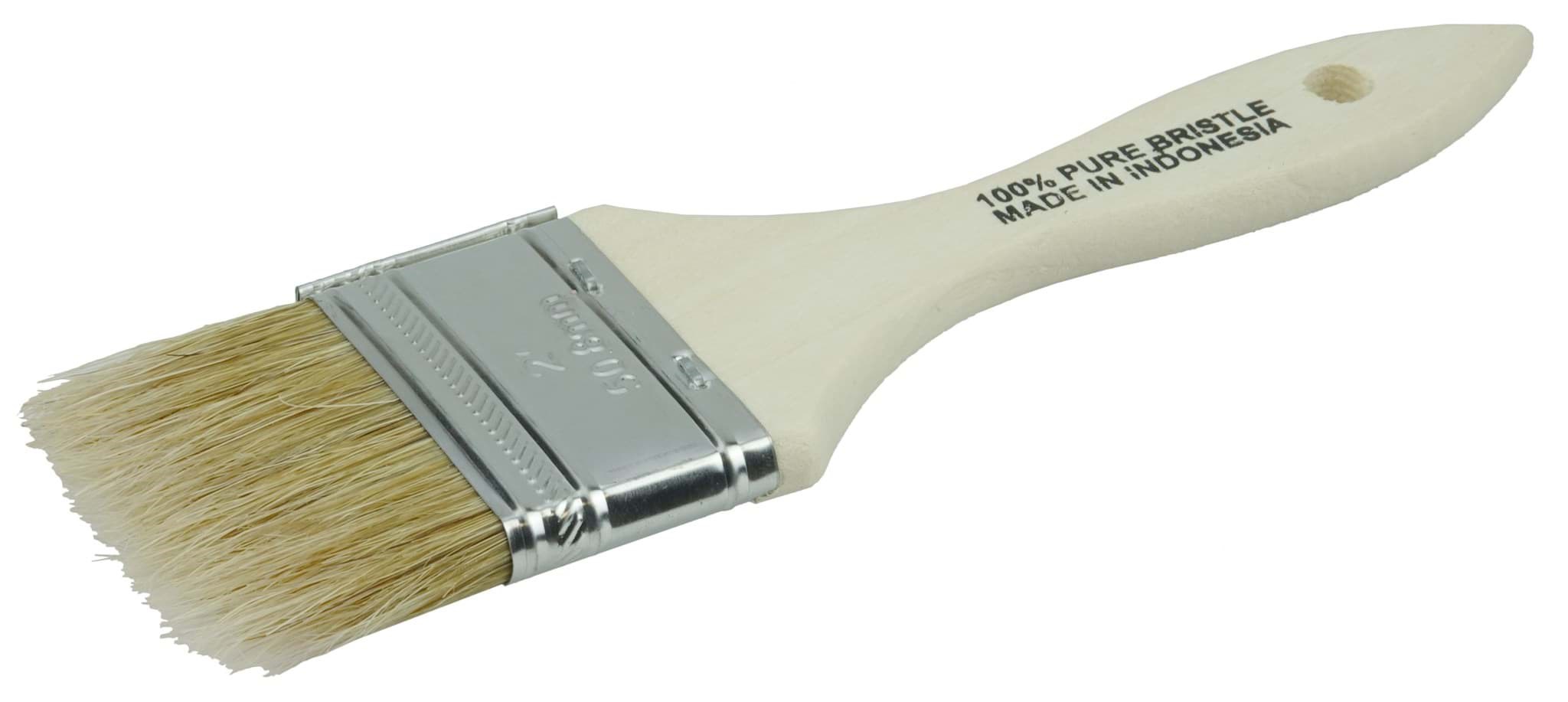 Picture of 2" Chip & Oil Brush, White Bristle, 1-1/2" Trim Length, Wood Handle