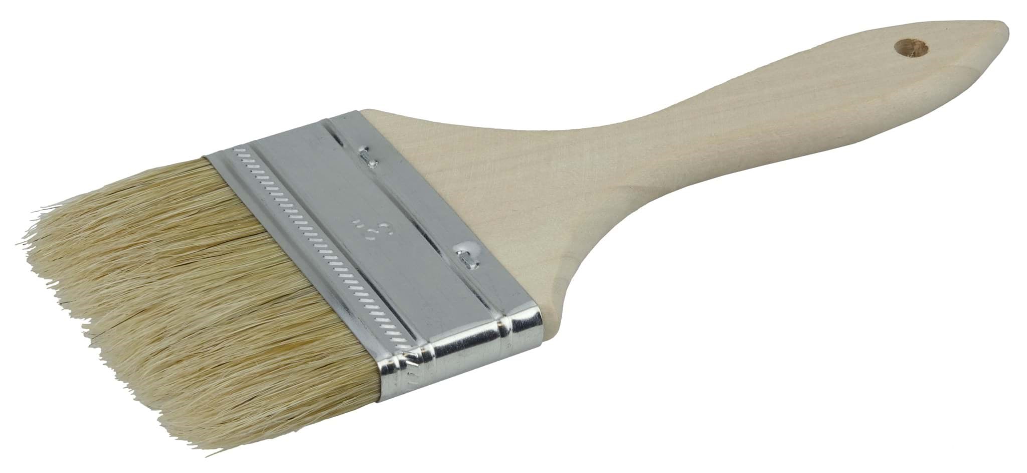 Picture of 3" Vortec Pro Chip & Oil Brush, White Bristle, 1-3/4" Trim Length, Wood Handle
